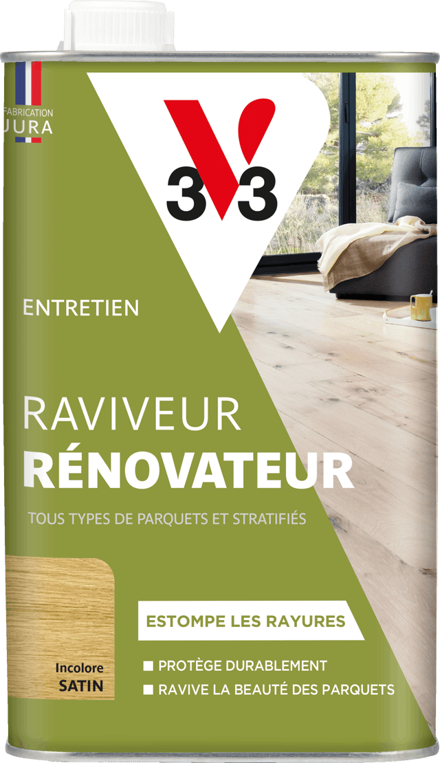 Rénovateur bois V33 Raviveur parquet et stratifié, satin, 1L