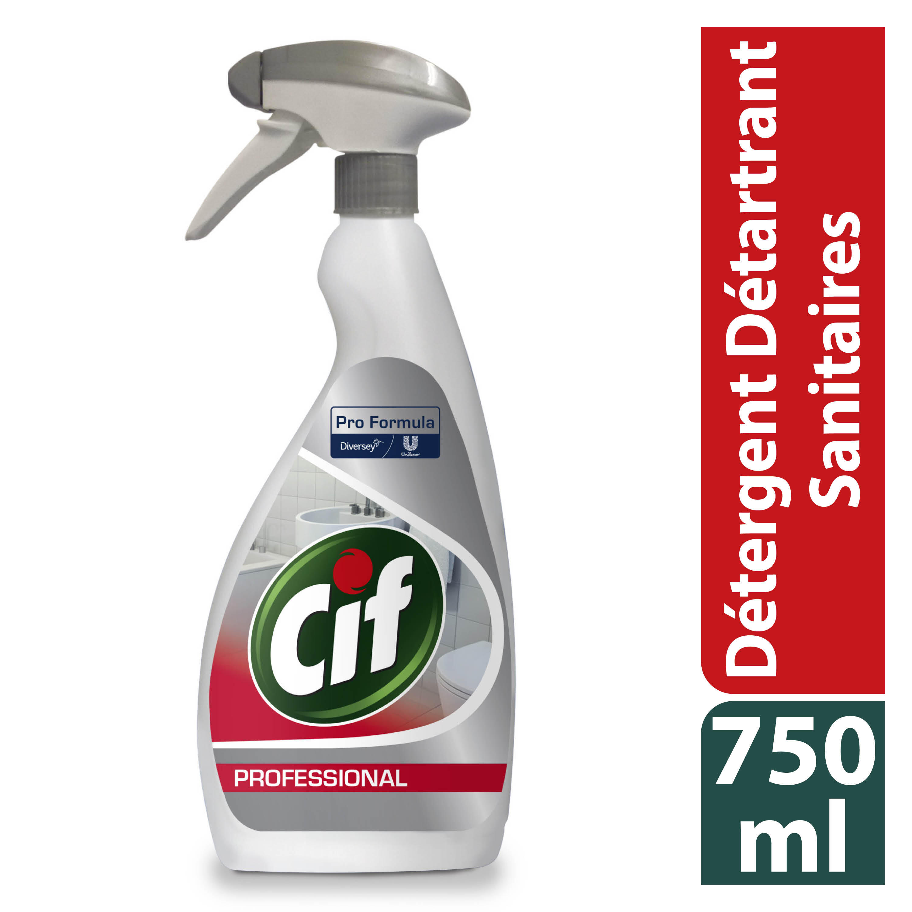 Détartrant WC CIF PRO FORMULA Sanitaire 2 en 1, 0.75L - 4