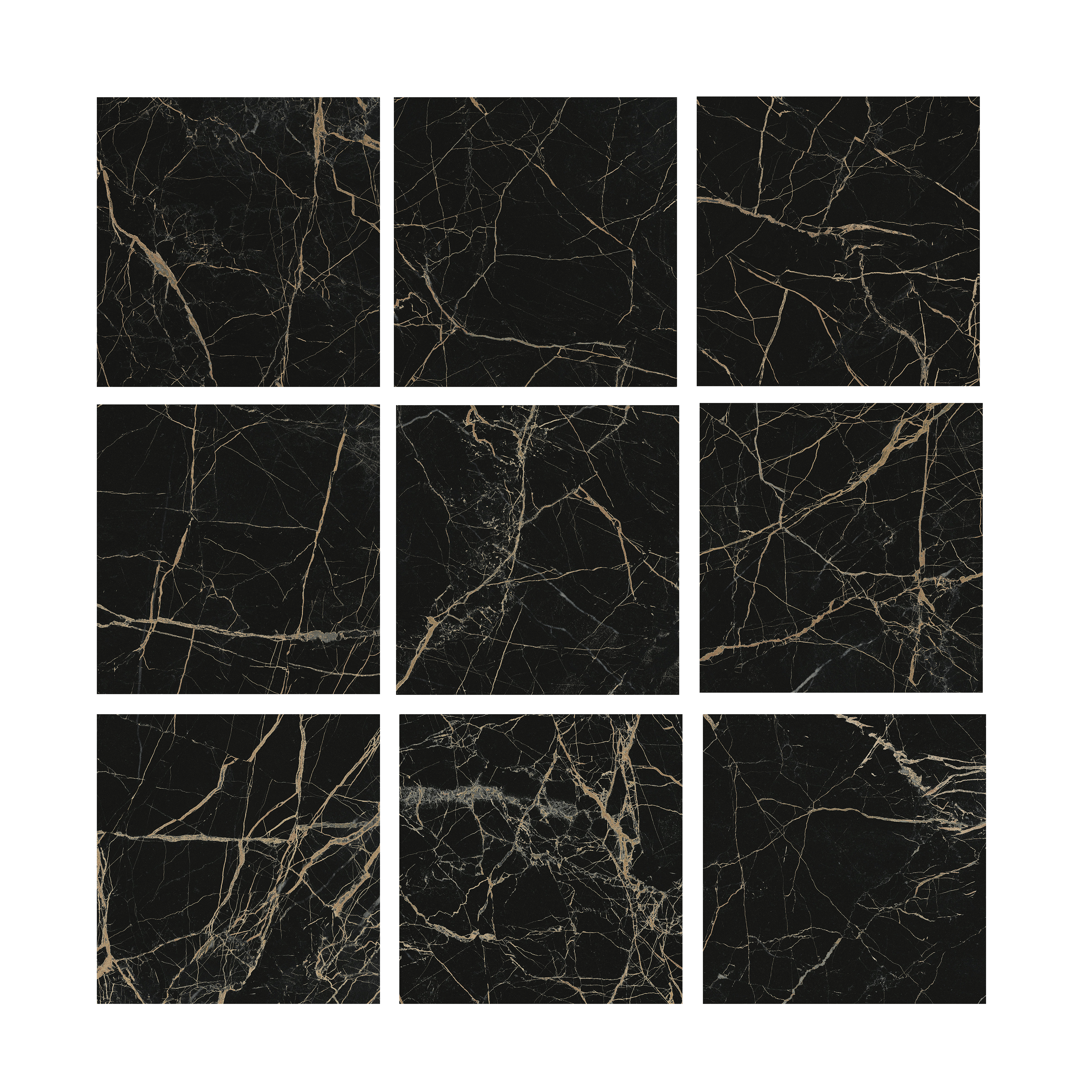 Piastrella da pavimento e rivestimento interno in gres porcellanato 60 x 60 cm rettificato smaltato grigio lucido Blush Black traffico leggero (pei 1/5) Sp. 9 mm 1.08 mq - 3