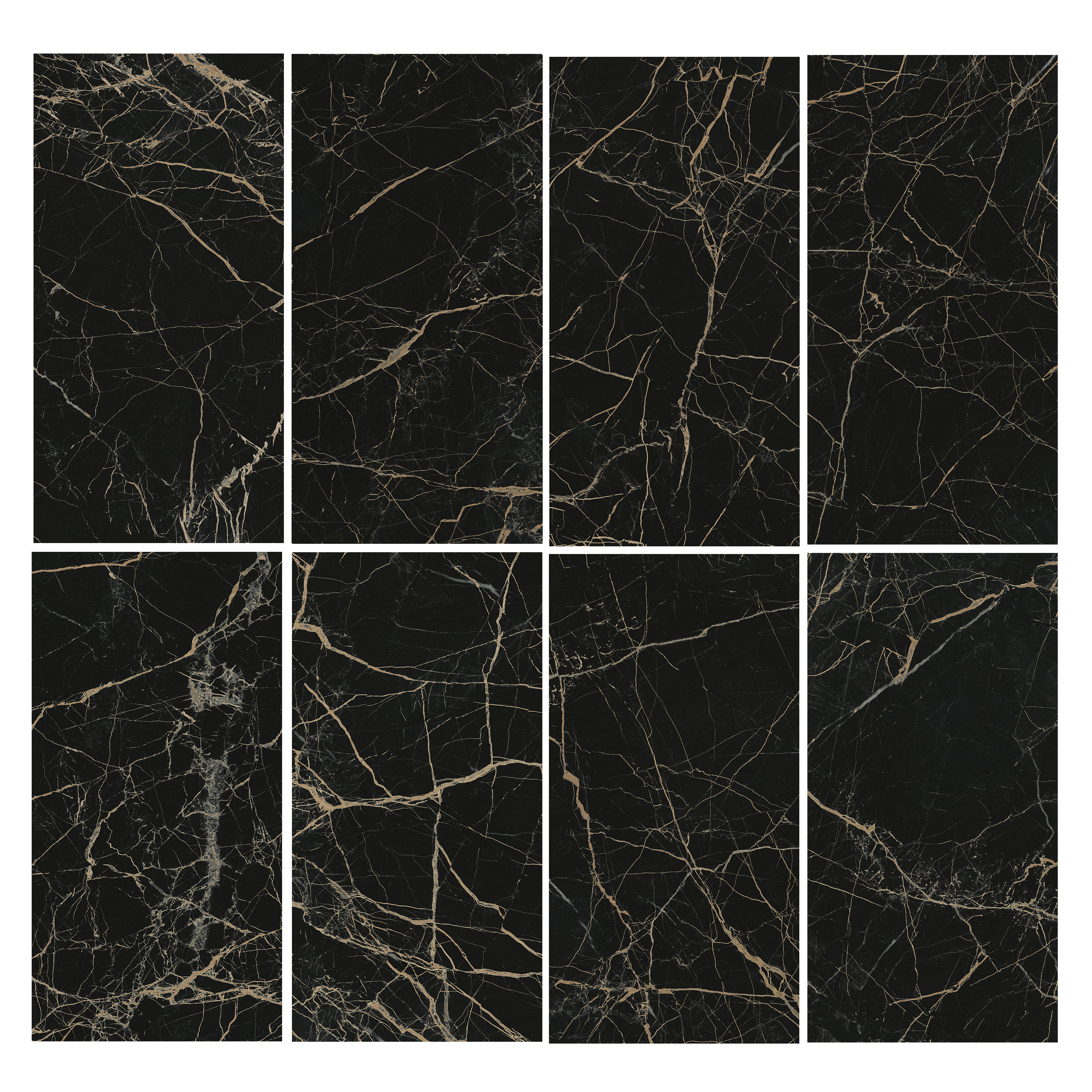 Revestimento cerâmico preto polido 60x120 cm Artens Blush - 14