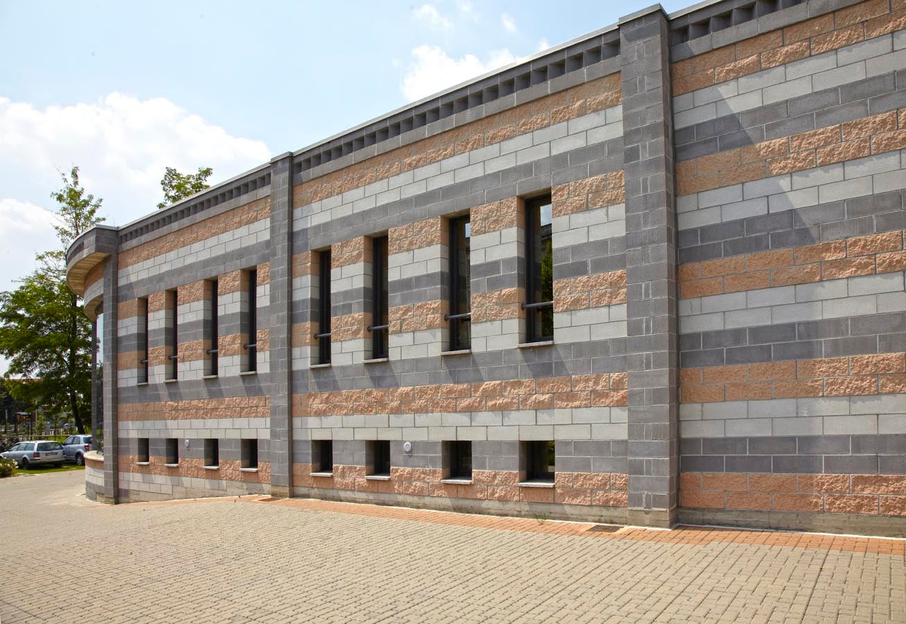 Blocco cemento facciavista con 4 fori L 50 x L 12 x H 20 cm - 2