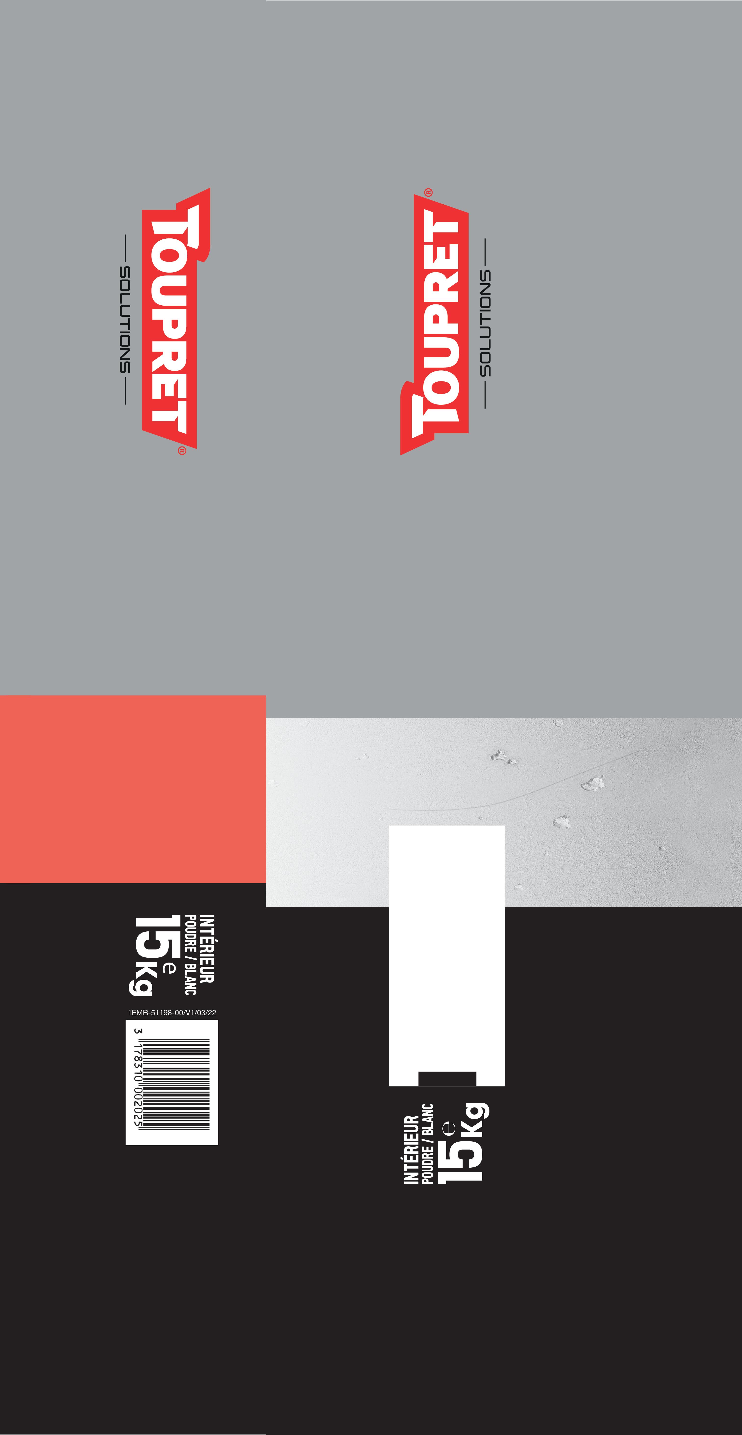 Enduit de rebouchage en poudre Extra rebouch TOUPRET blanc 15 kg - 4