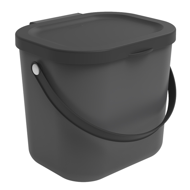Poubelle compost de cuisine 6L DELINIA Trendy anthracite