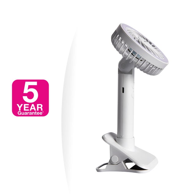 Ventoinha de mesa Equation pinça 3 velocidades 5W 10,1cm branco