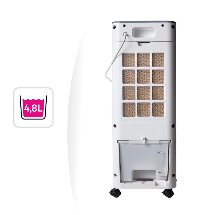 funcionamento do refrigerador de ar. Encha as bandejas Equação de bloco fria? água? e bolsas de gelo 