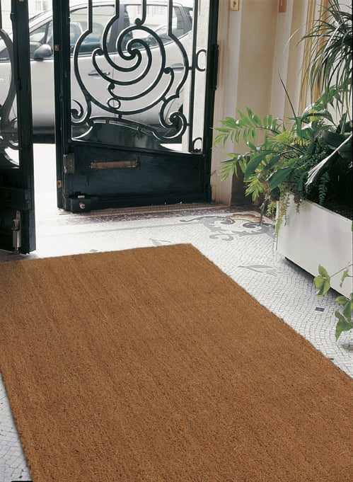 Paillasson coco naturel à la coupe l.100 cm x L.100 cm x Ep.23 mm