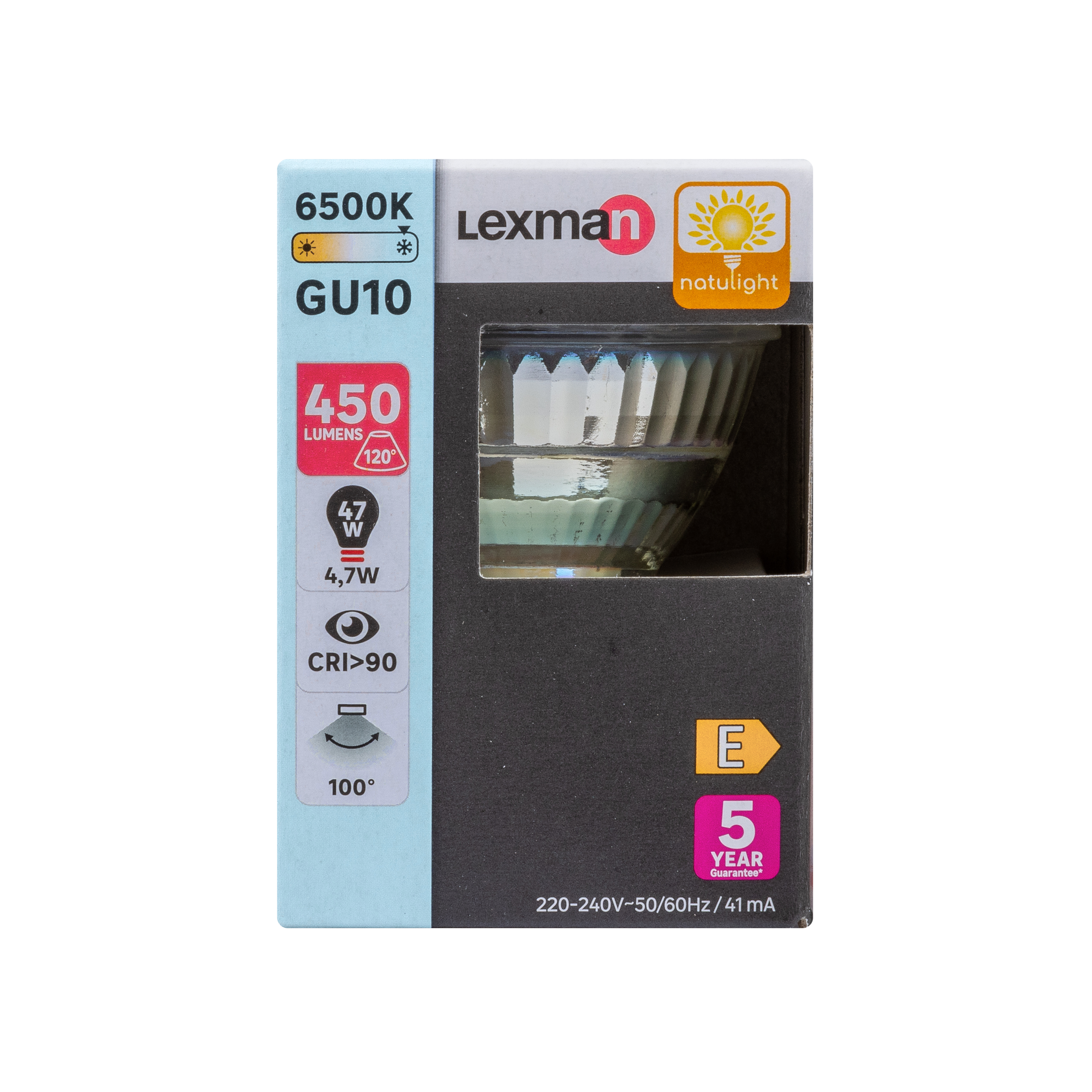 Lâmpada led filamentos luz azul GU10 450 lm 6500K - 6