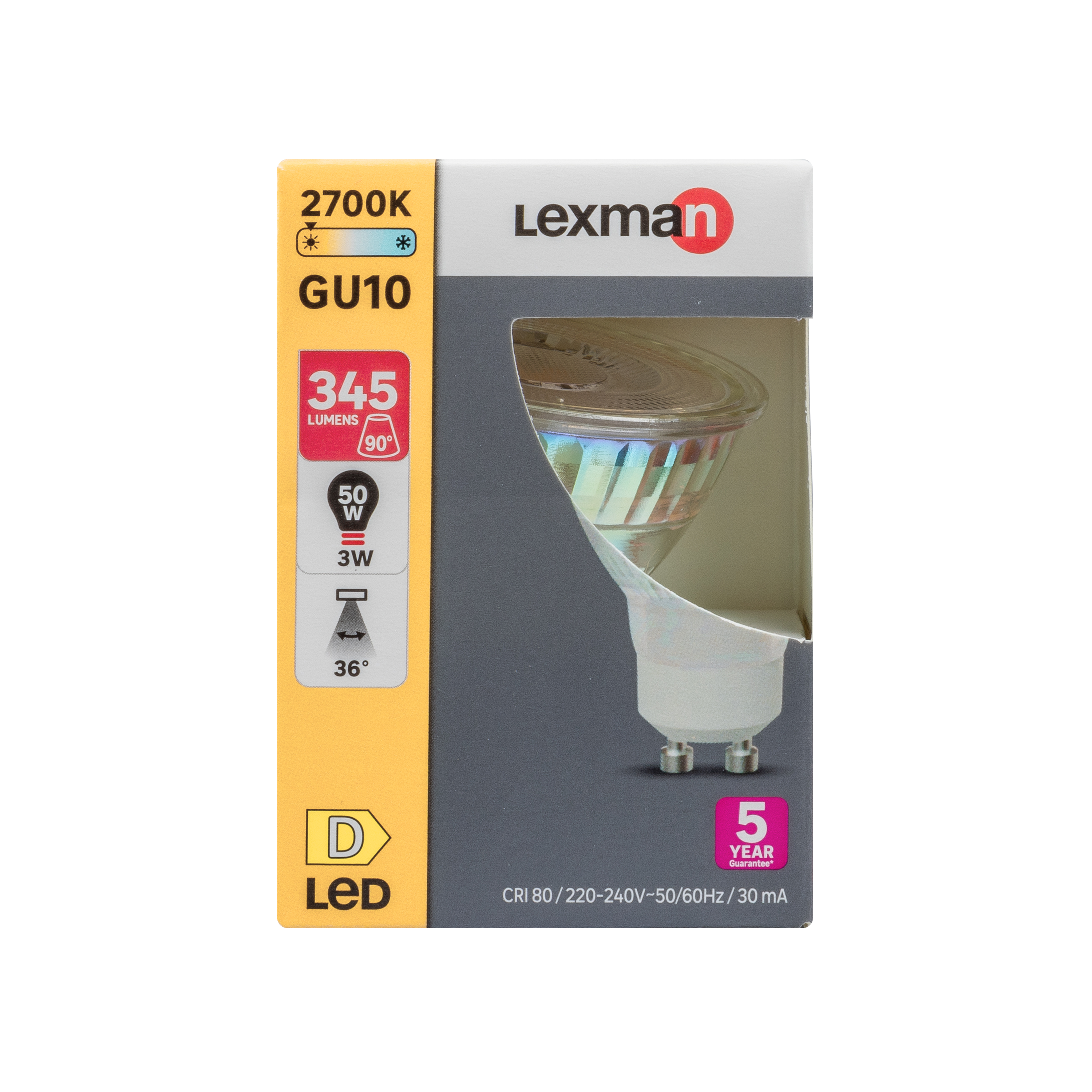 Lâmpada led GU10 VID 345 lm 2700K Lexman - 7