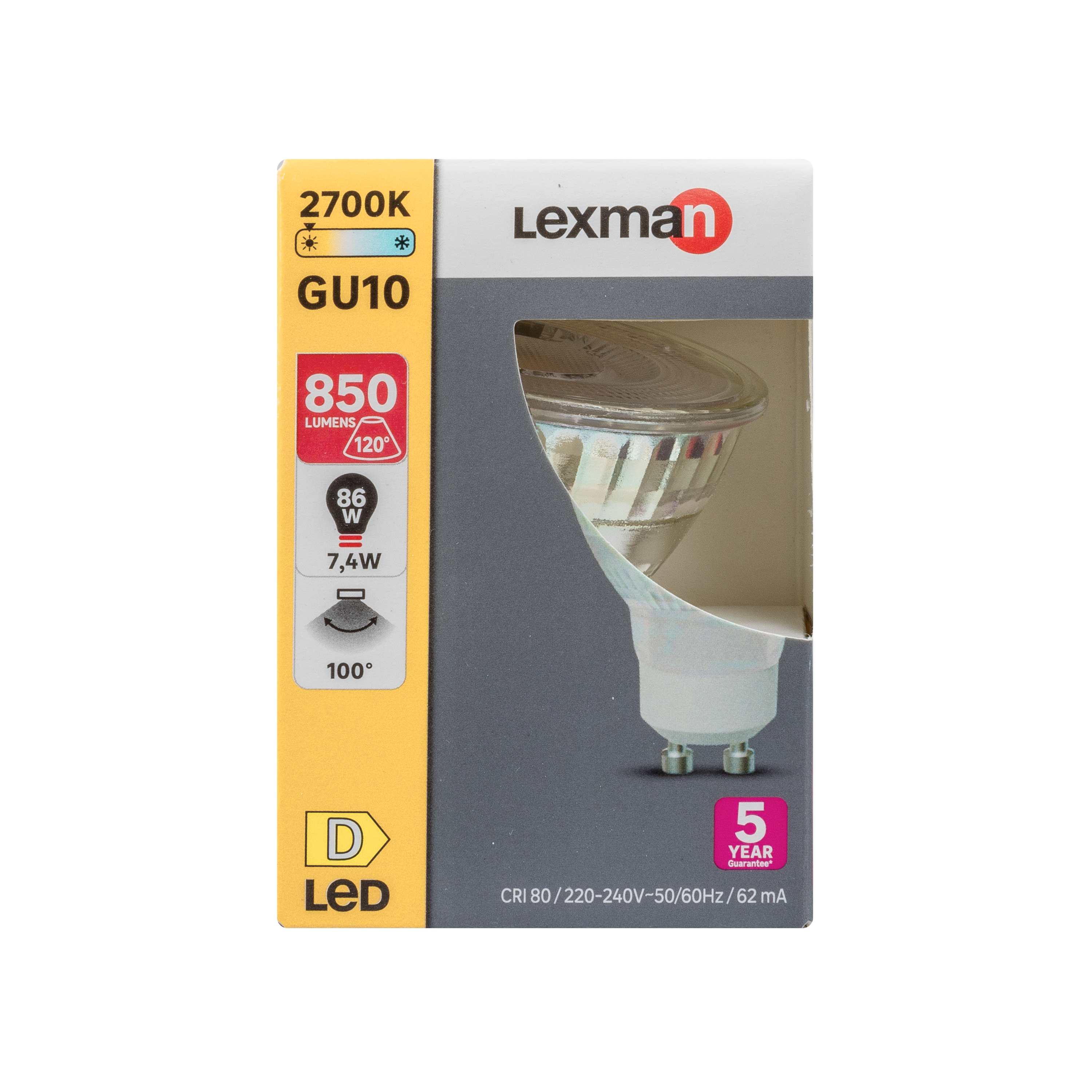 Lâmpada led REFL GU10 850 lm 2700K VID LEX - 7