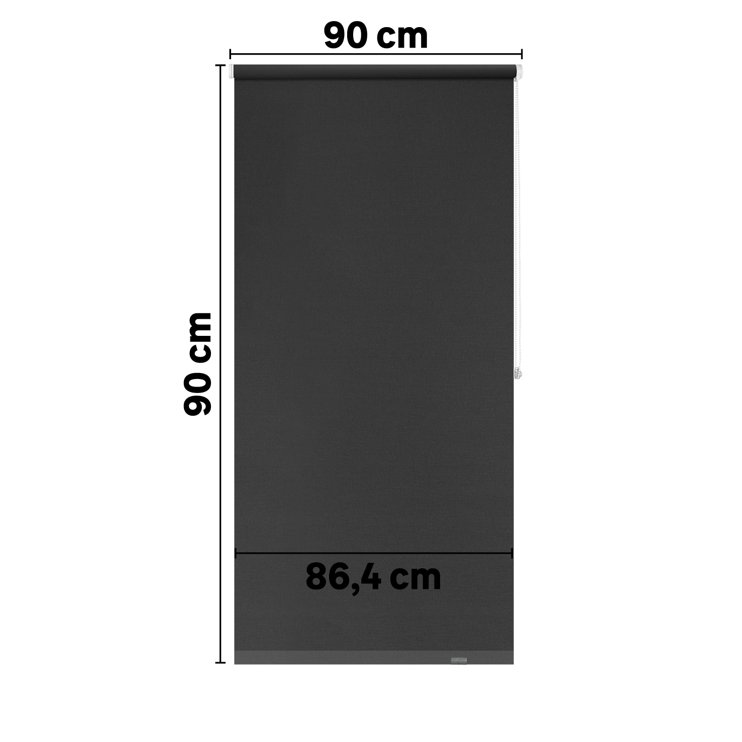 Estore de rolo blackout 90 x 90 cm mambo cinza Inspire - 7