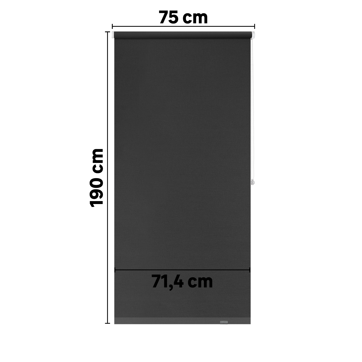Estore de rolo blackout 75 x 190 cm mambo cinza Inspire - 6