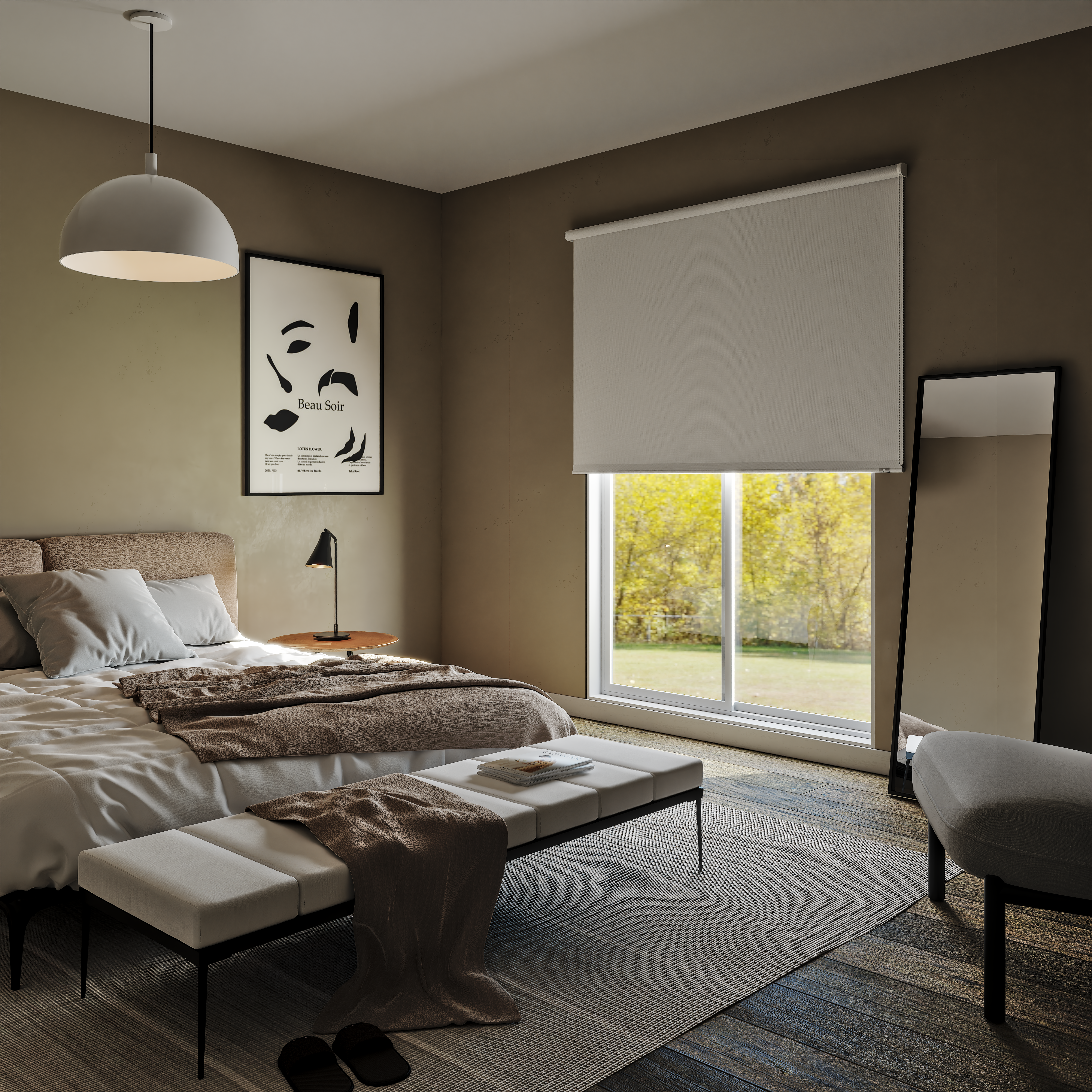 Estore de rolo blackout 120 x 190 cm mambo branco Inspire - 11