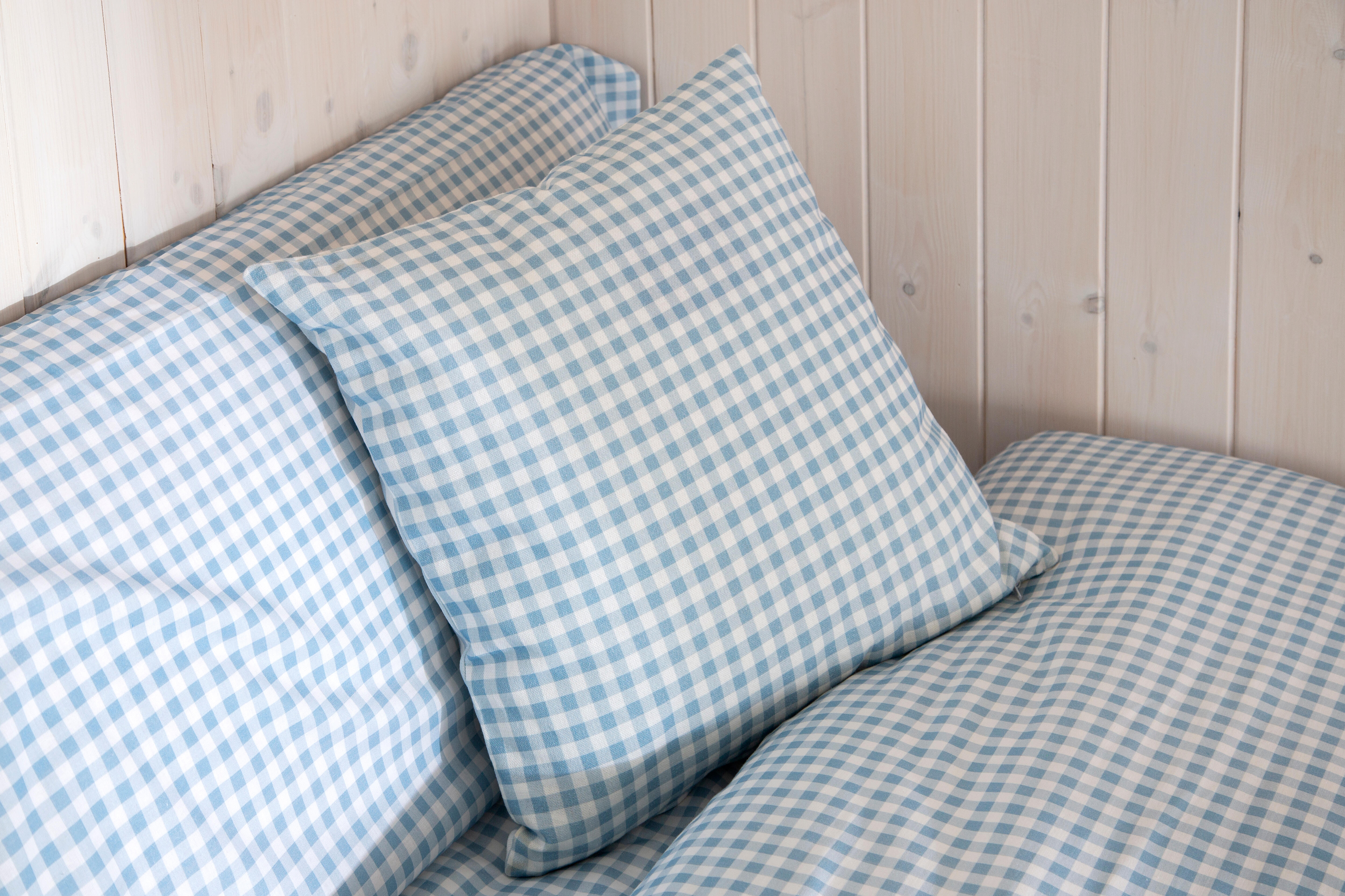 Sábana bajera laid algodón 144 hilos azul cama 90 cm