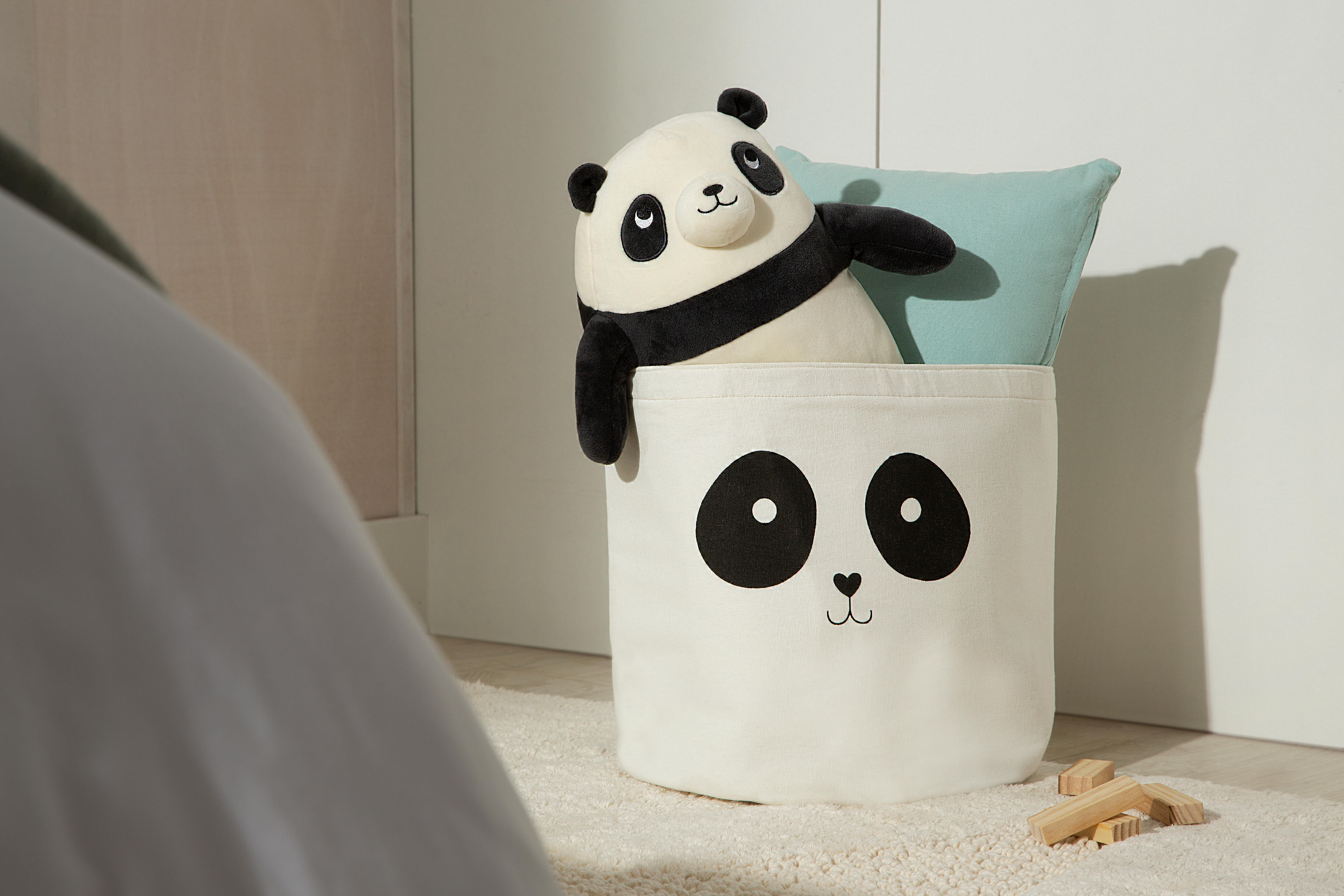 Cesta infantil PANDA 30x30 cm para organizar - 6
