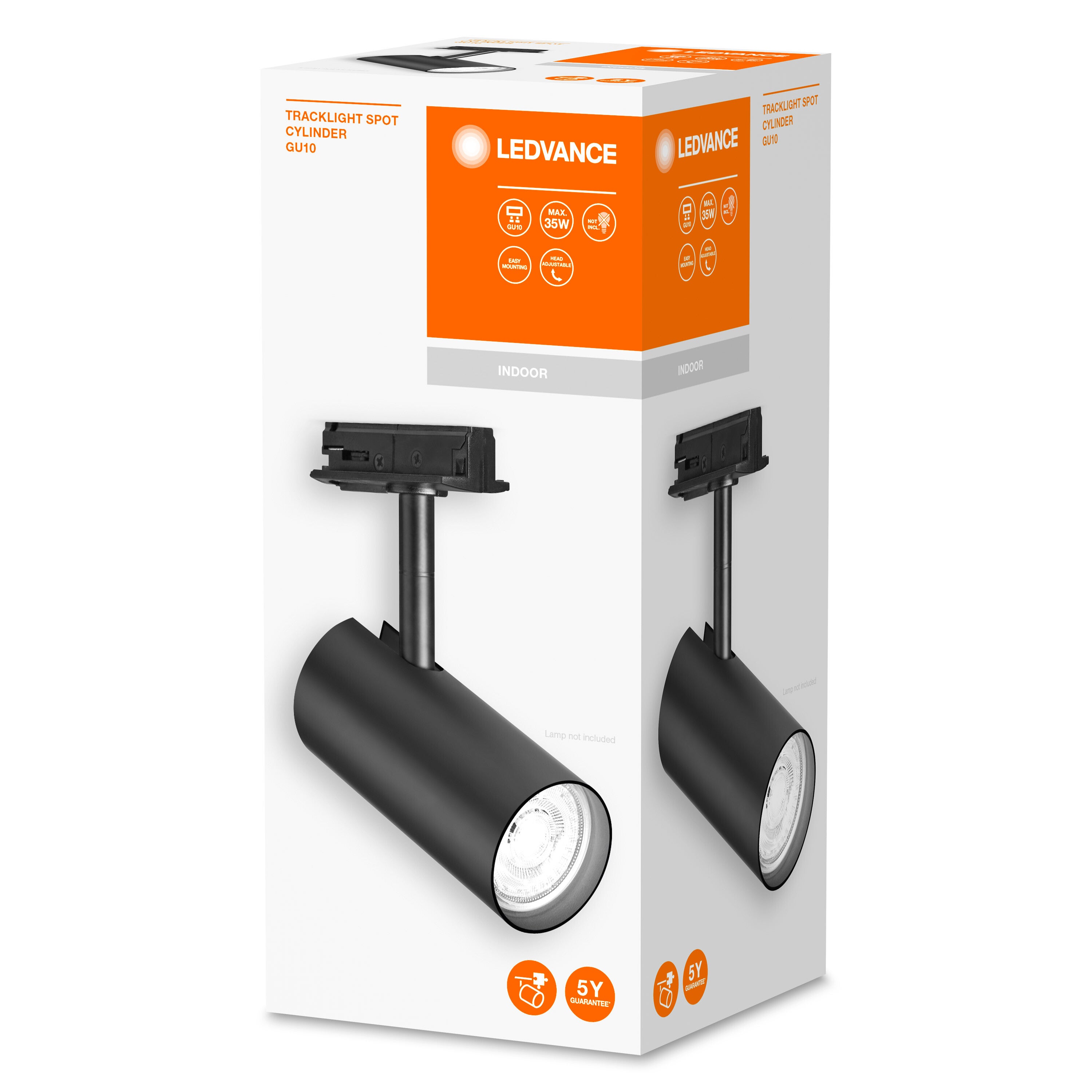 Foco decorativo LEDVANCE LED CILINDRO GU10 IP20 PRETO - 5