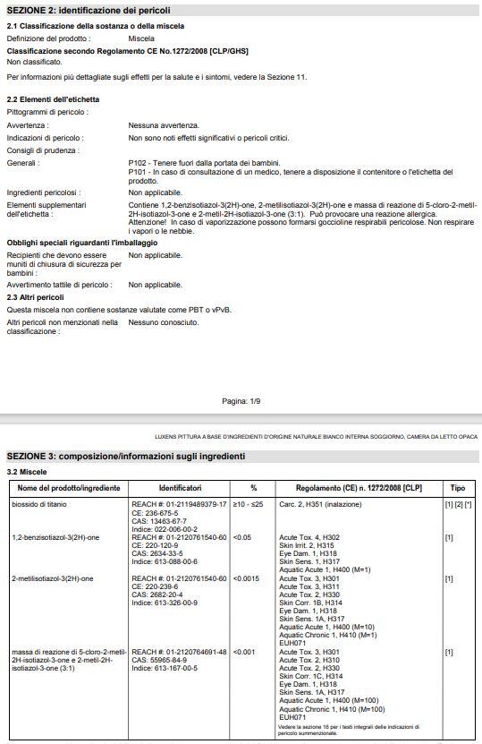 Pittura per interni per parete e soffitto lavabile, LUXENS Biobased verde wake 3 opaco, 2.5 L - 10