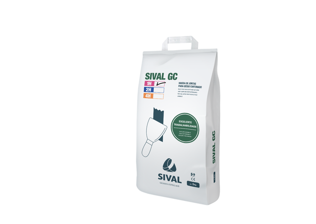 Massa para juntas de placas de gesso 5 kg 1h Sival