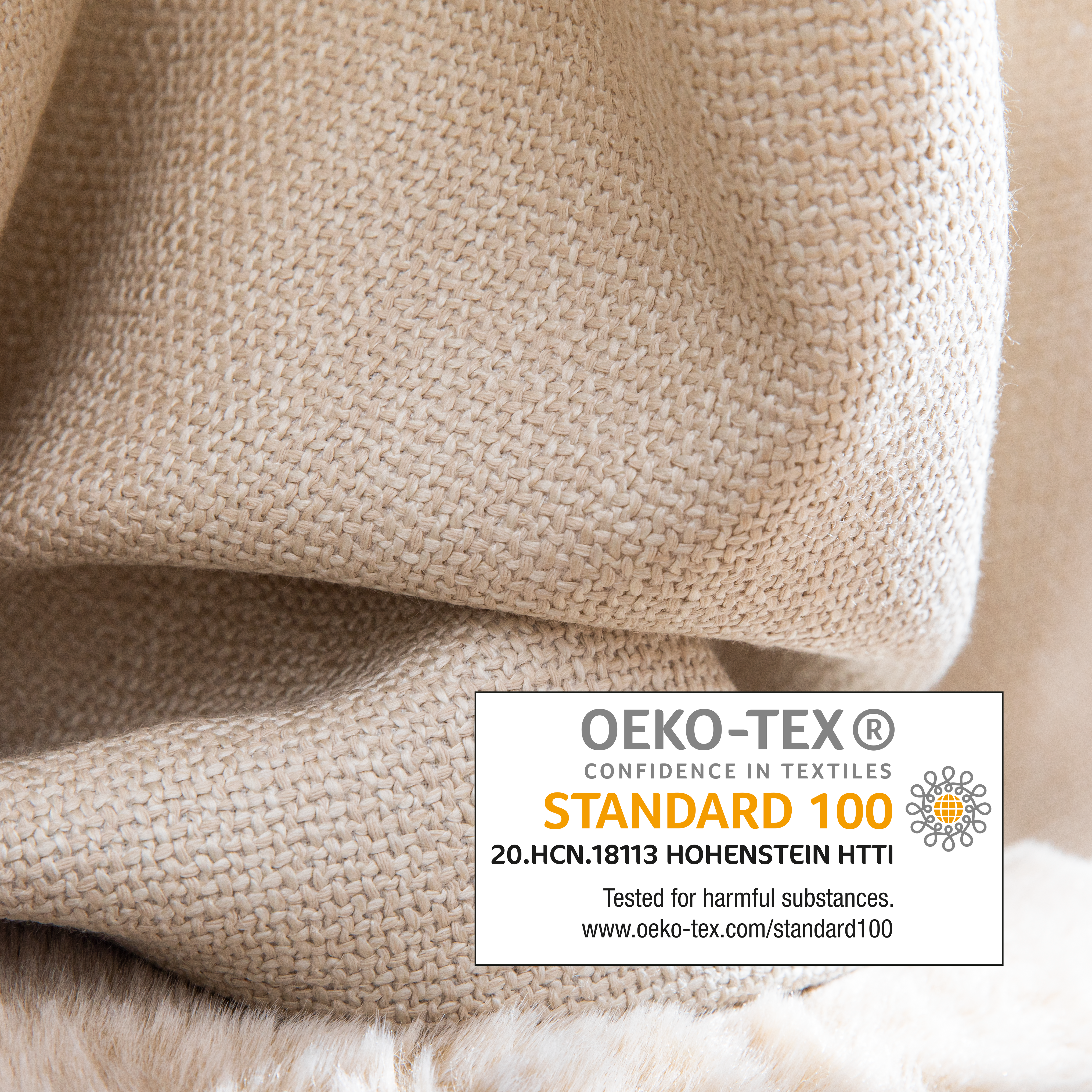 Rideau tamisant, Tricot, coton, beige H.250 x l.140 cm INSPIRE - 11