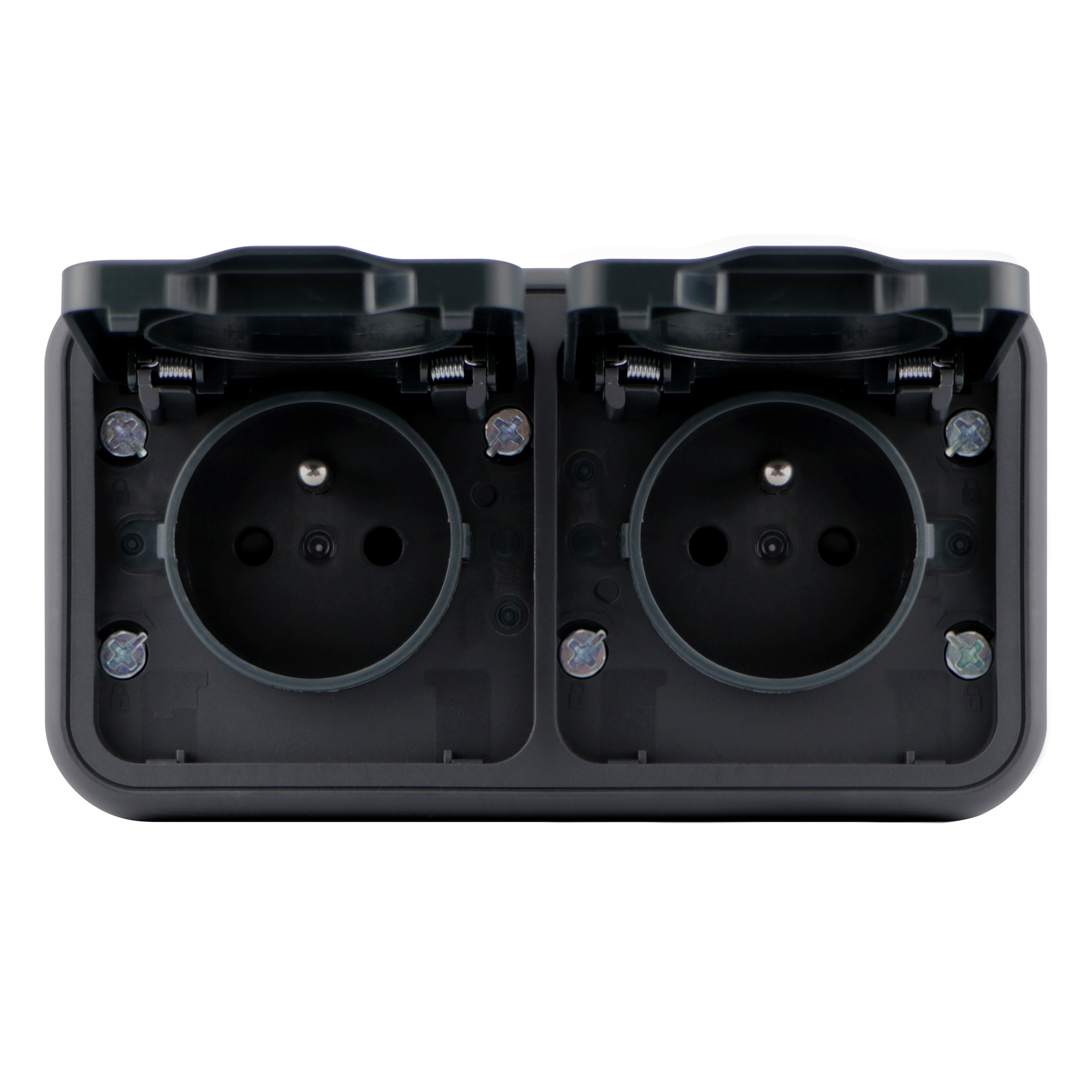 Double prise avec terre étanche complet Trail, LEXMAN anthracite - 5