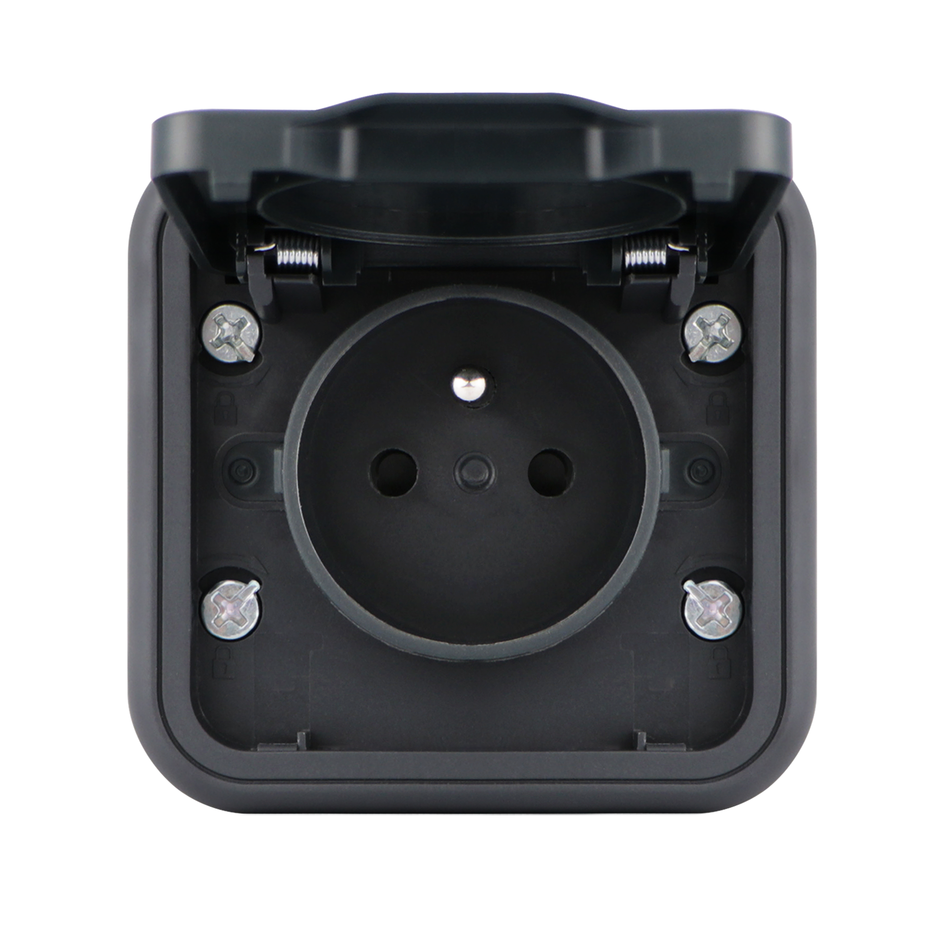 Prise avec terre étanche complet Trail, LEXMAN anthracite - 4