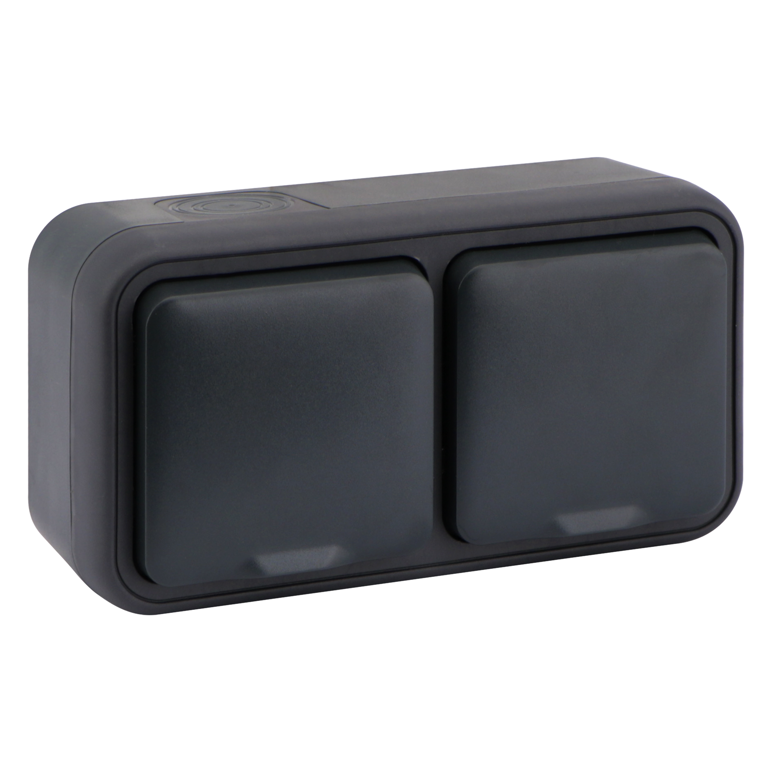 Tomada dupla 2P+T exterior LEXMAN TRAIL ANTRACITE IP55 - 2
