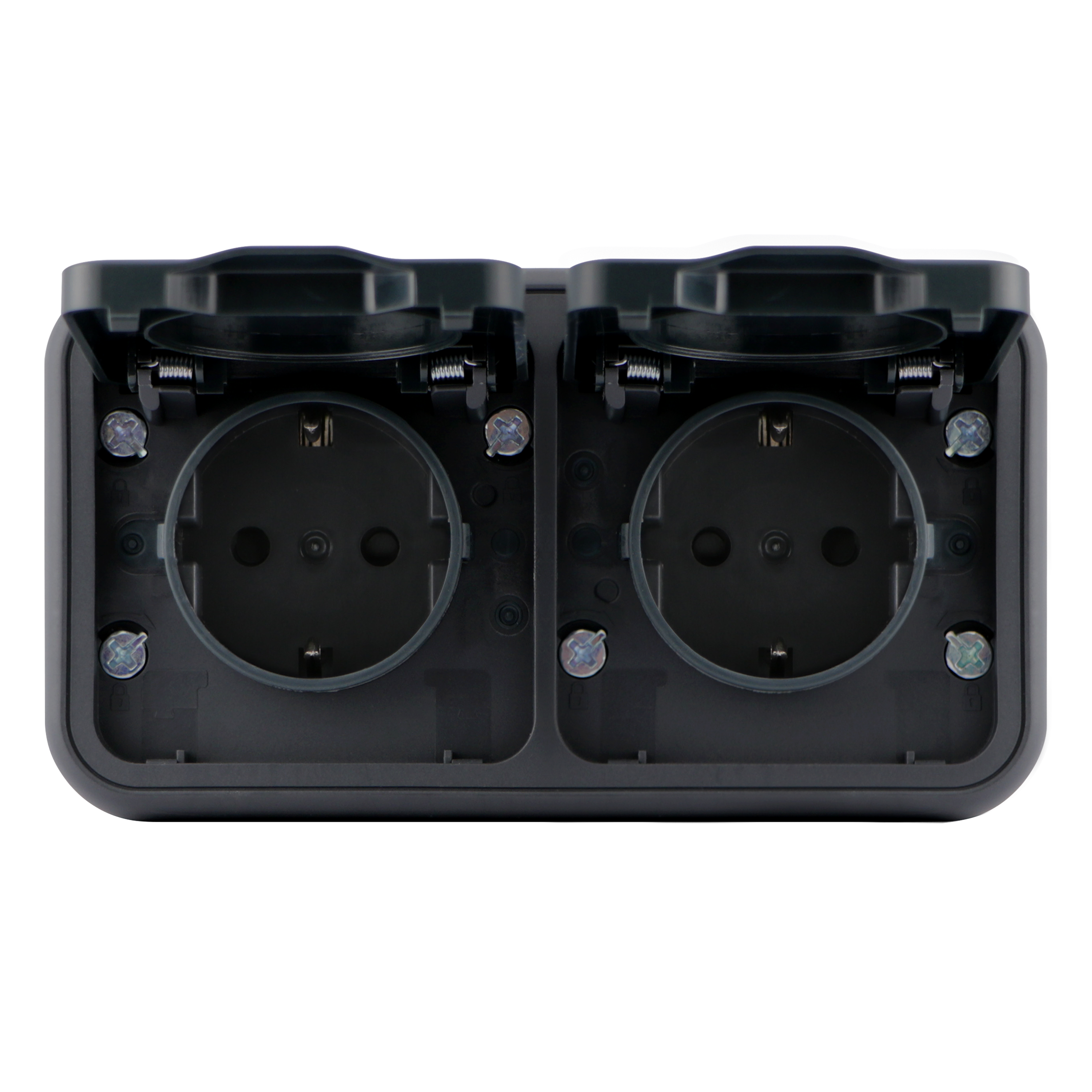 Tomada dupla 2P+T exterior LEXMAN TRAIL ANTRACITE IP55 - 3