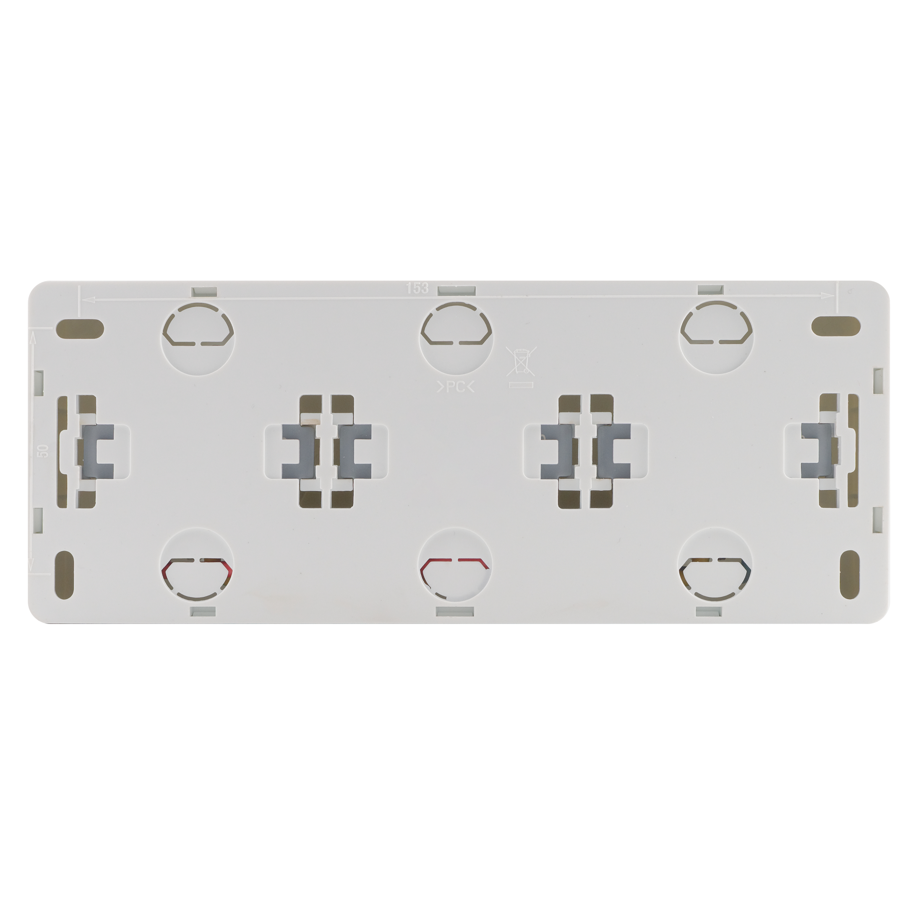 Triple prise avec terre complet Surface, pré-câblé, LEXMAN blanc - 5