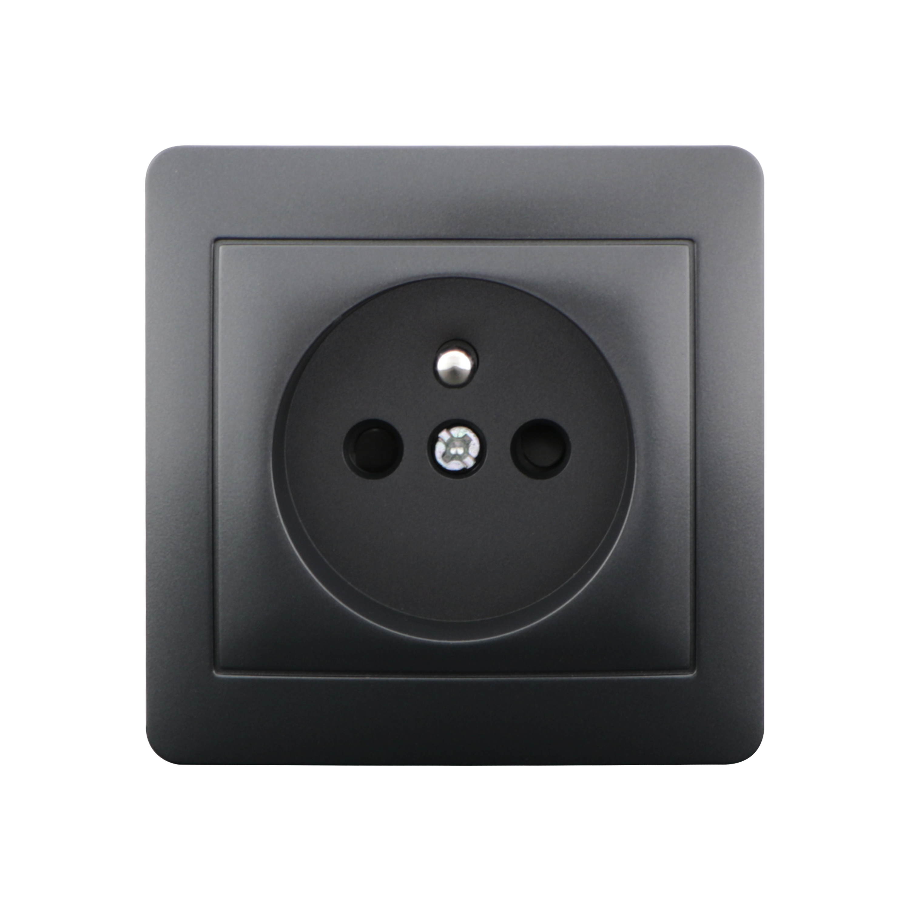 Prise avec terre saillie complet Surface, LEXMAN anthracite - 2