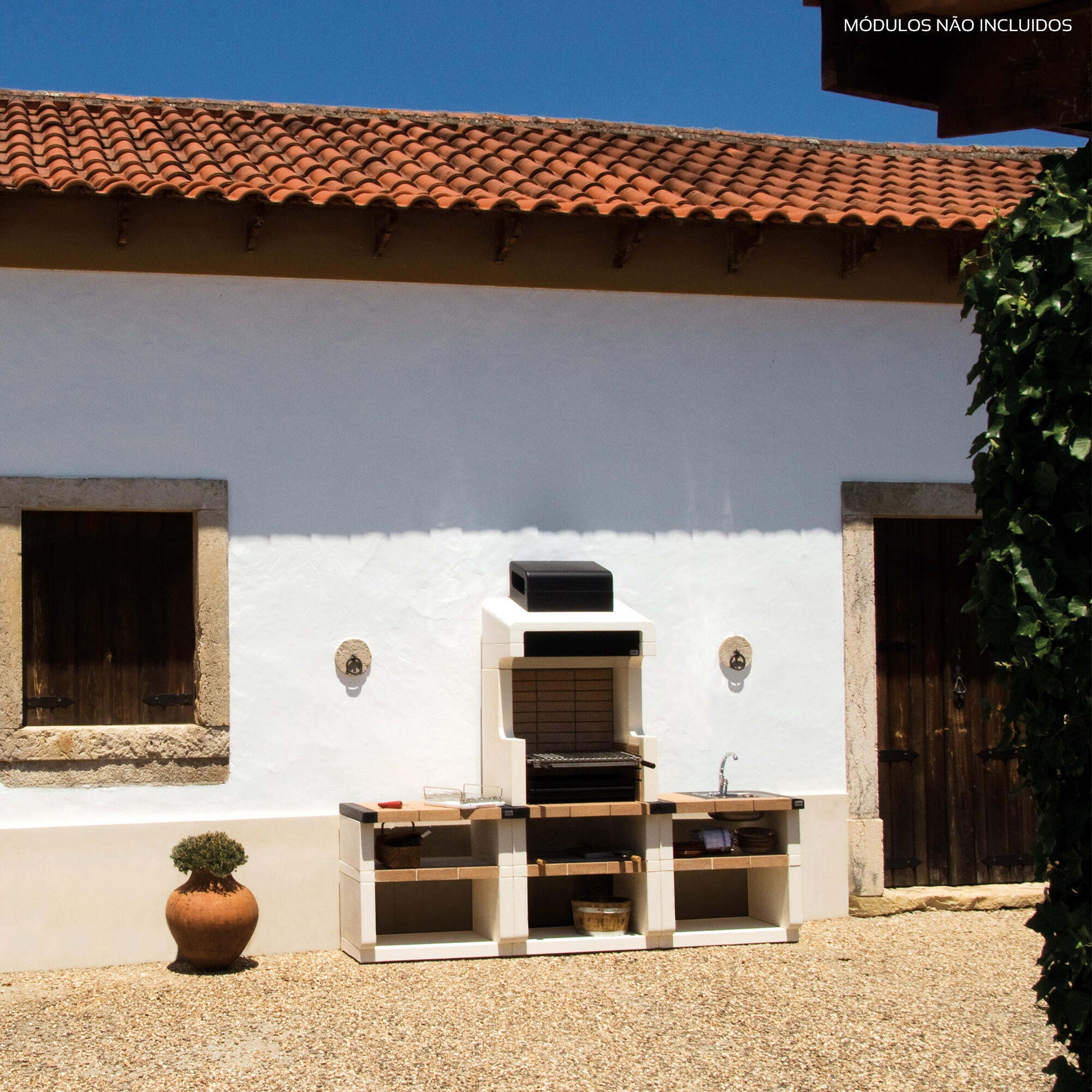 Barbacoa de obra TUOZI hormigón madera y carbón Durango recomendado para menos de 6 personas - 6