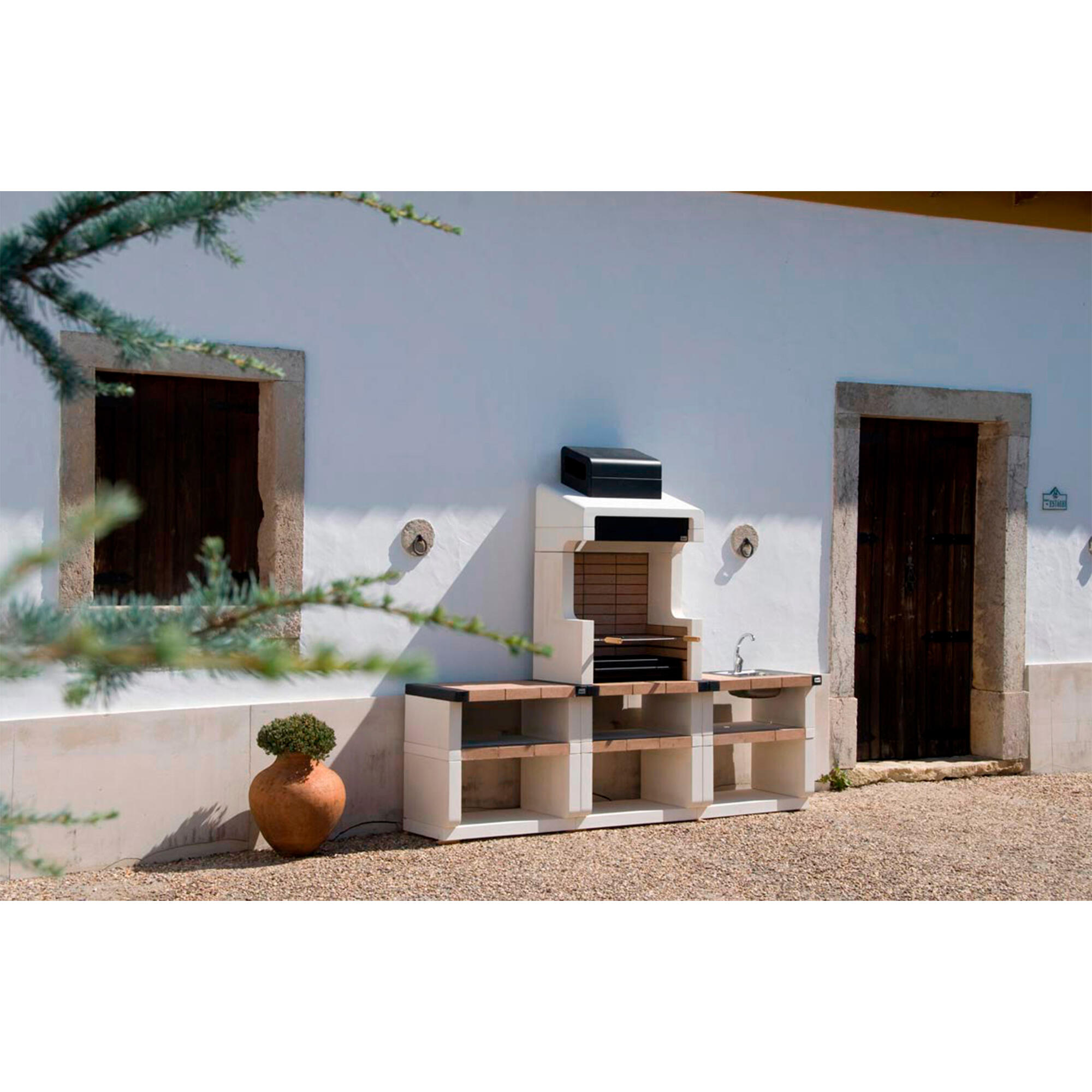 Barbacoa de obra TUOZI hormigón madera y carbón Durango recomendado para menos de 6 personas - 3