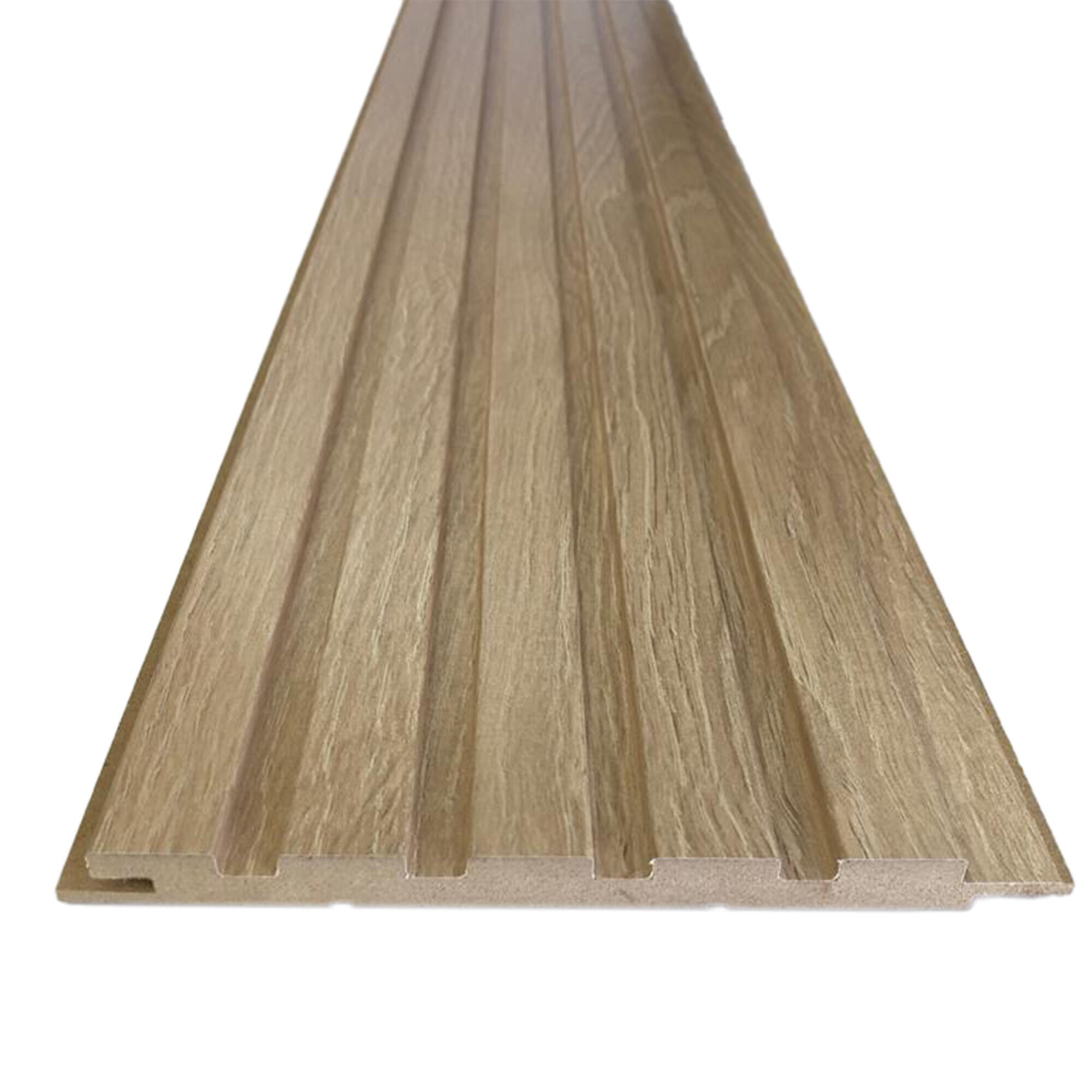 Revestimiento de pared palillería efecto 3D MDF Novo roble de 260x16,7cm - 6