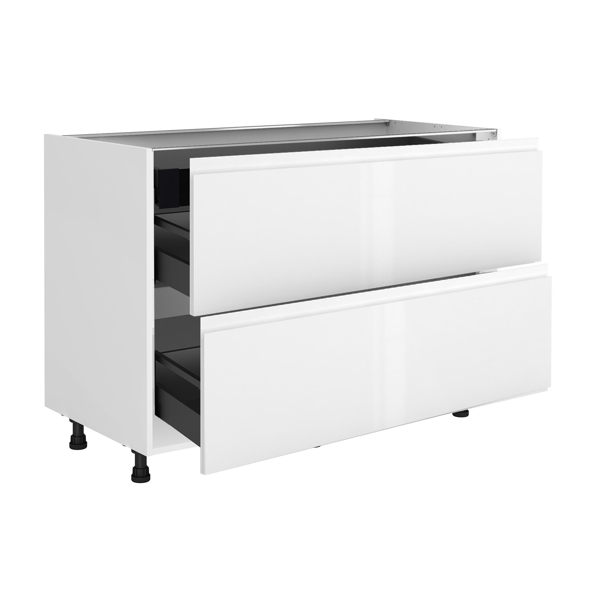 Mueble bajo de cocina delinia id tokyo blanco mate 76,8x120 cm 1 caj 2cac