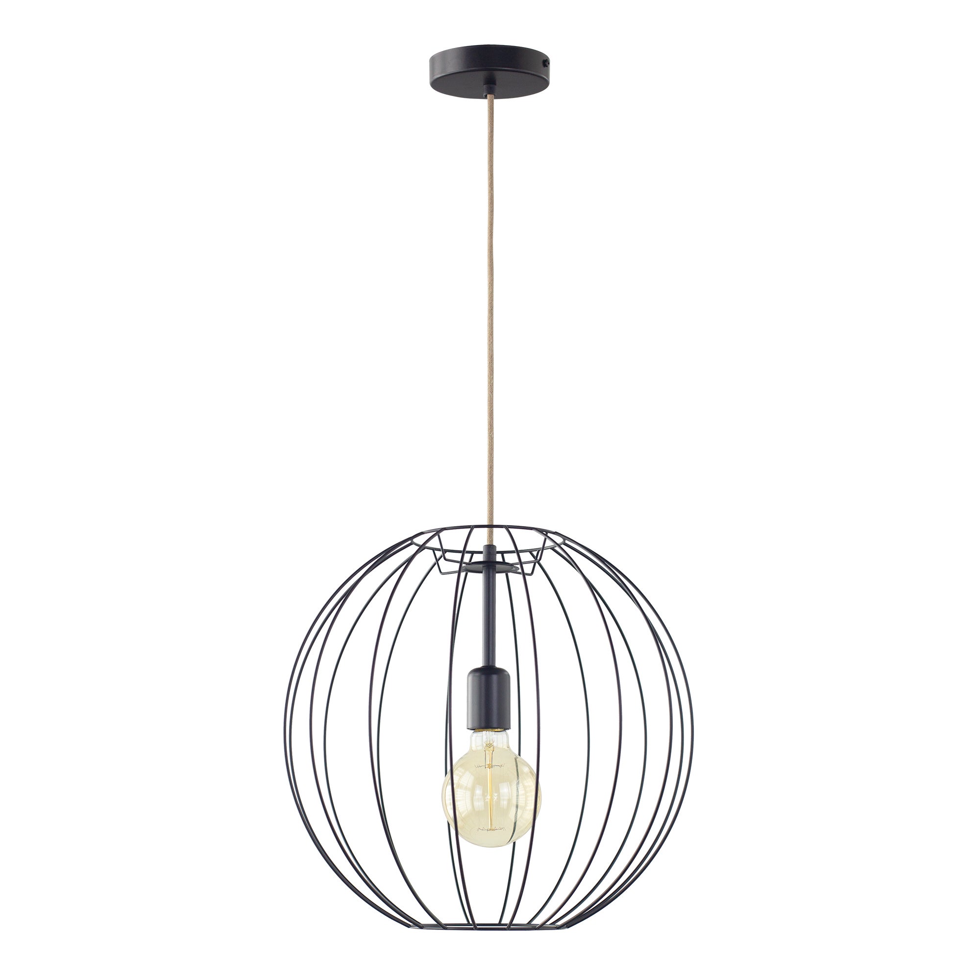 Lámpara de techo amira e27 forja negro 40 cm