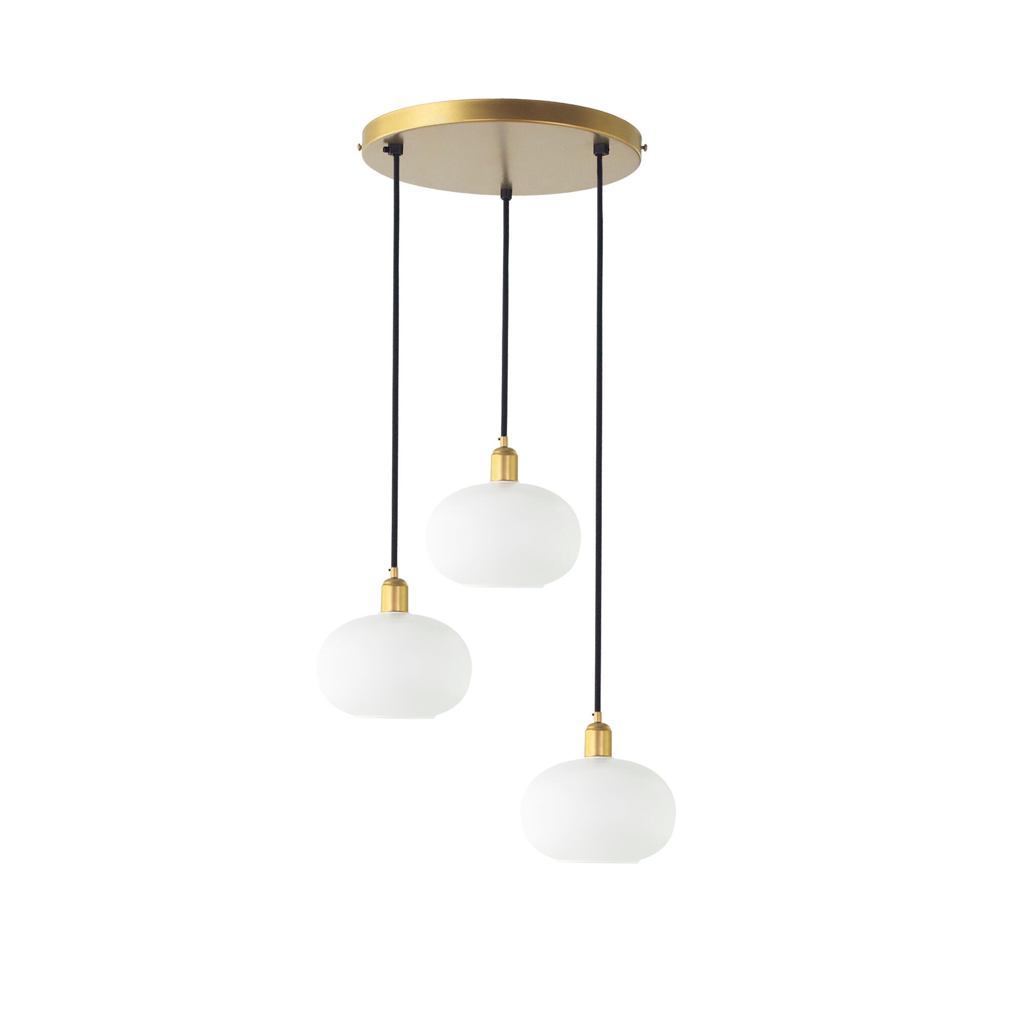 Lámpara de techo zulema 3 luces e14 d40 cristal blanco