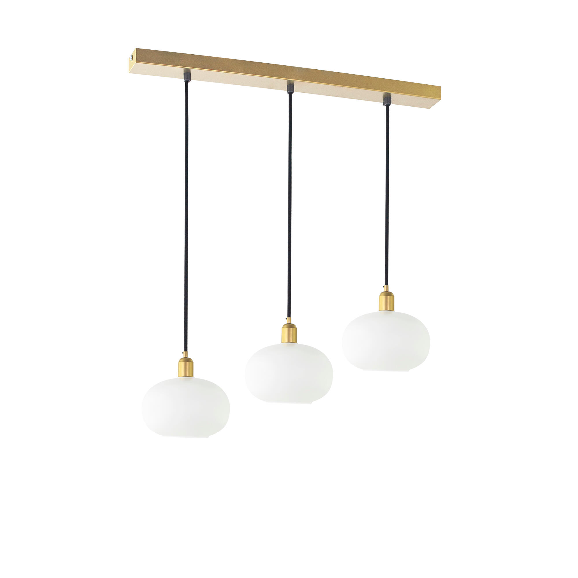 Lámpara de techo zulema regleta 3 luces e14 cristal blanco