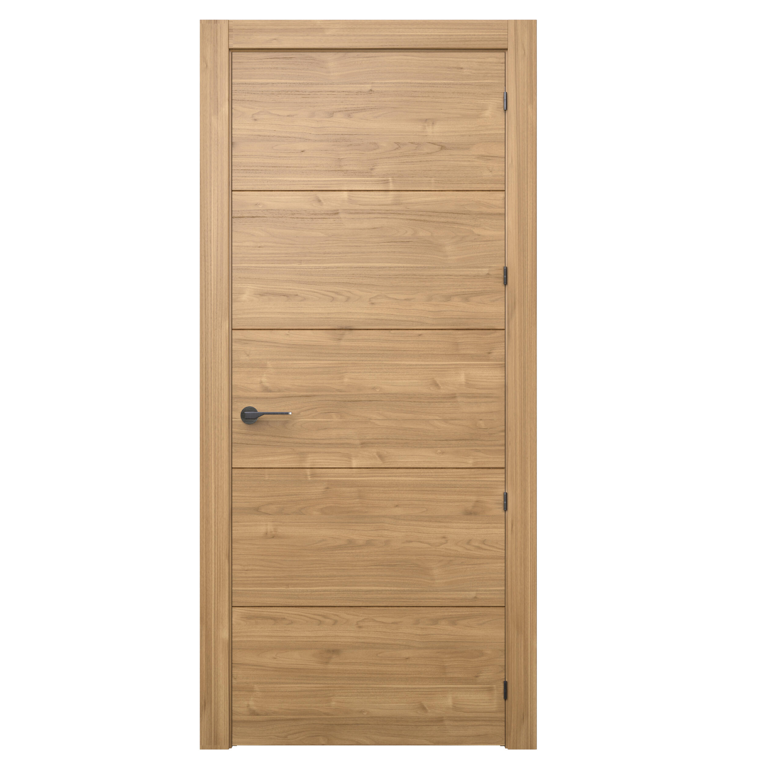 Puerta interior abatible berna slow nogal line plus apertura izquierda 82.5cm