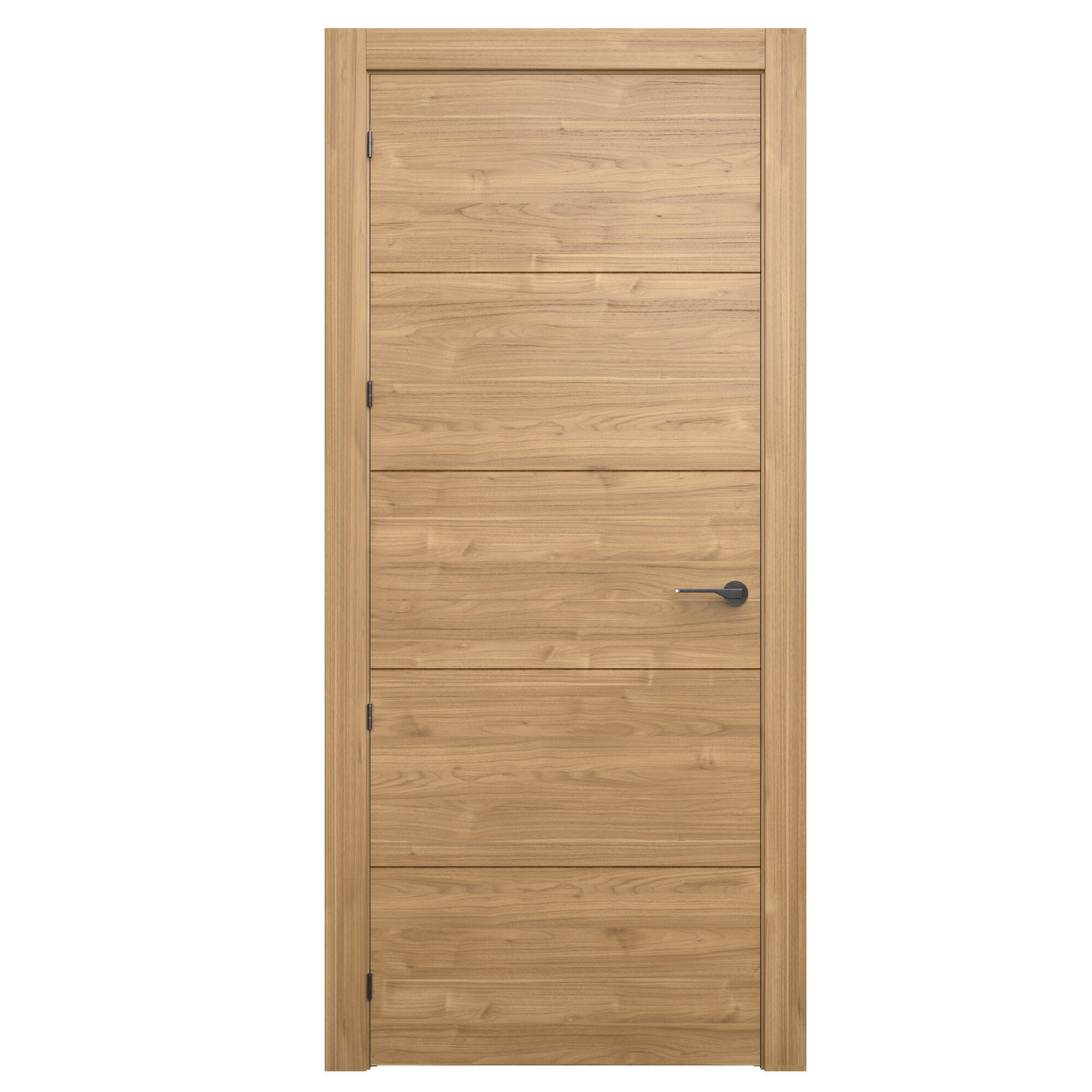 Puerta interior abatible berna slow nogal line plus apertura derecha 9x 62.5cm