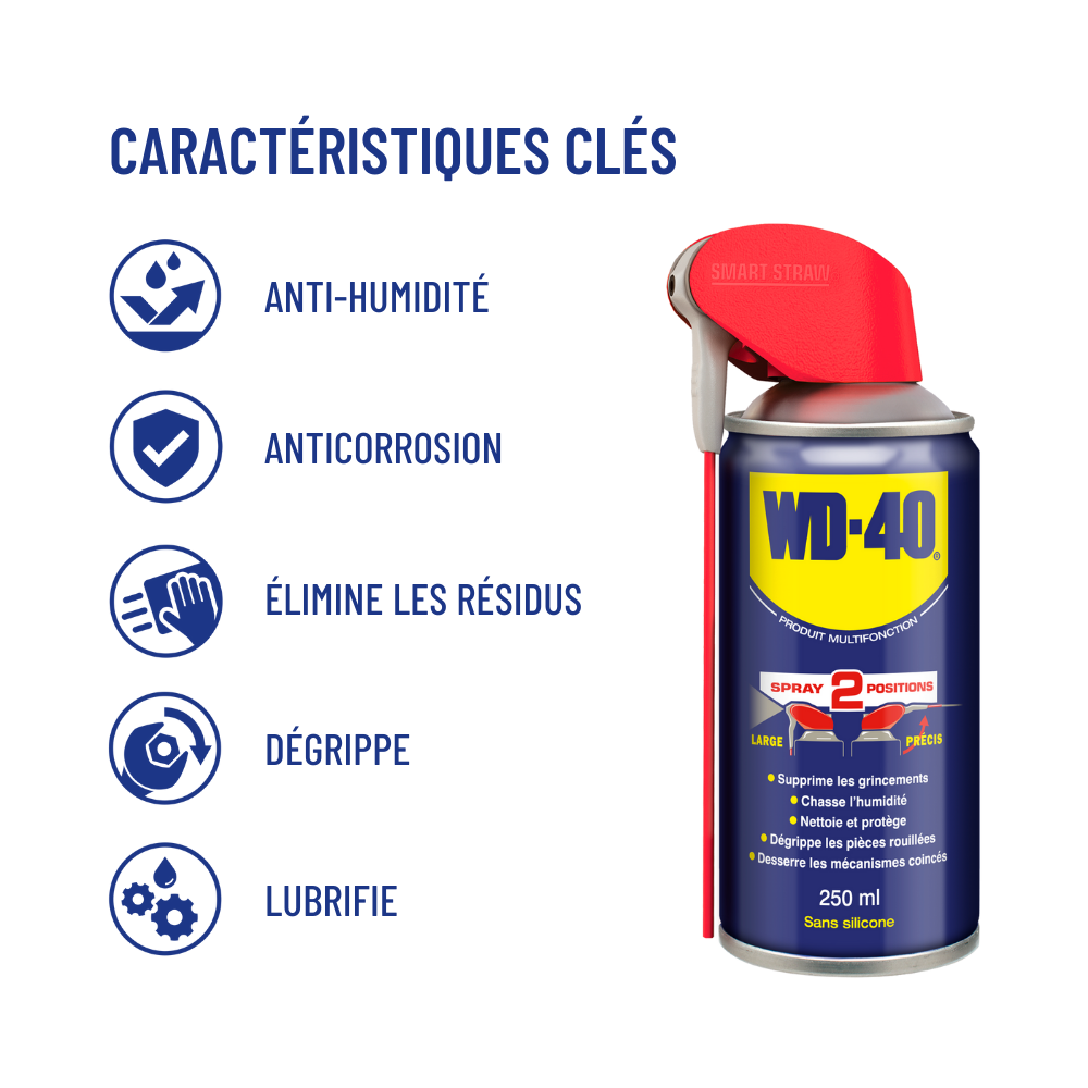 Lubrifiant multifonction en aérosol, 250 ml WD-40 - 3
