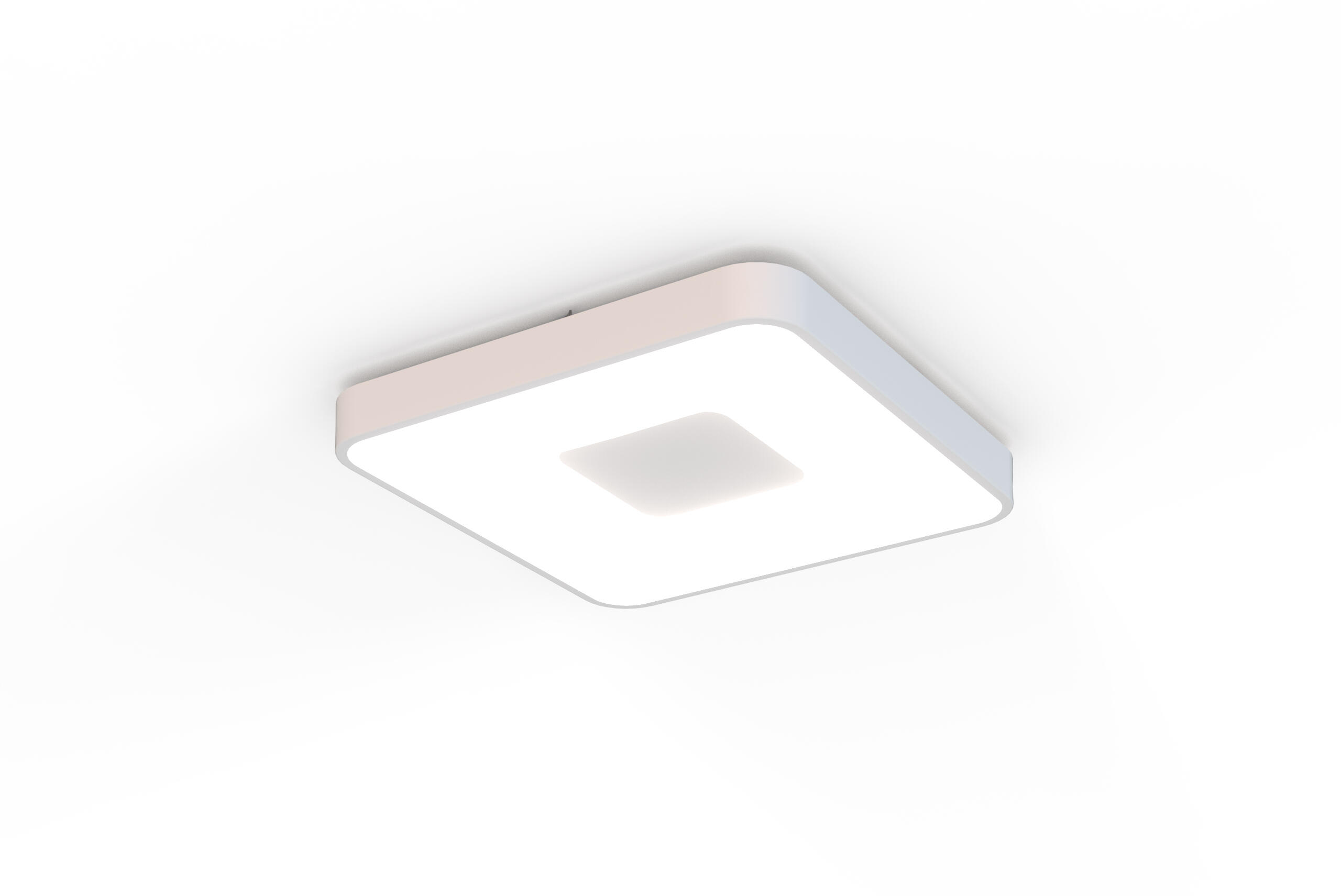 Plafón led coin cuadrado blanco 3900 lm color de luz regulable con mando