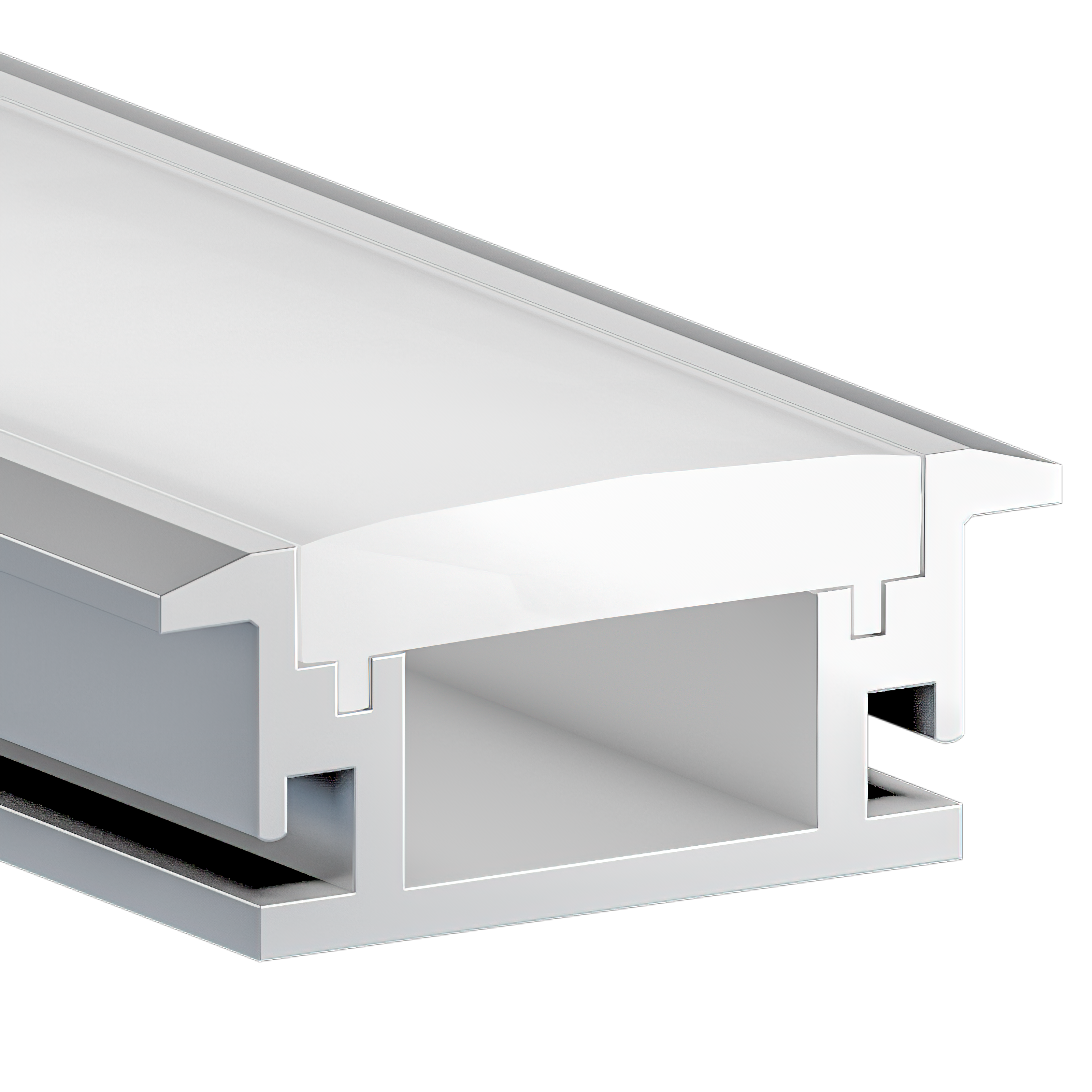 Perfil para tira LED de aluminio de 2000 mm de longitud - 2