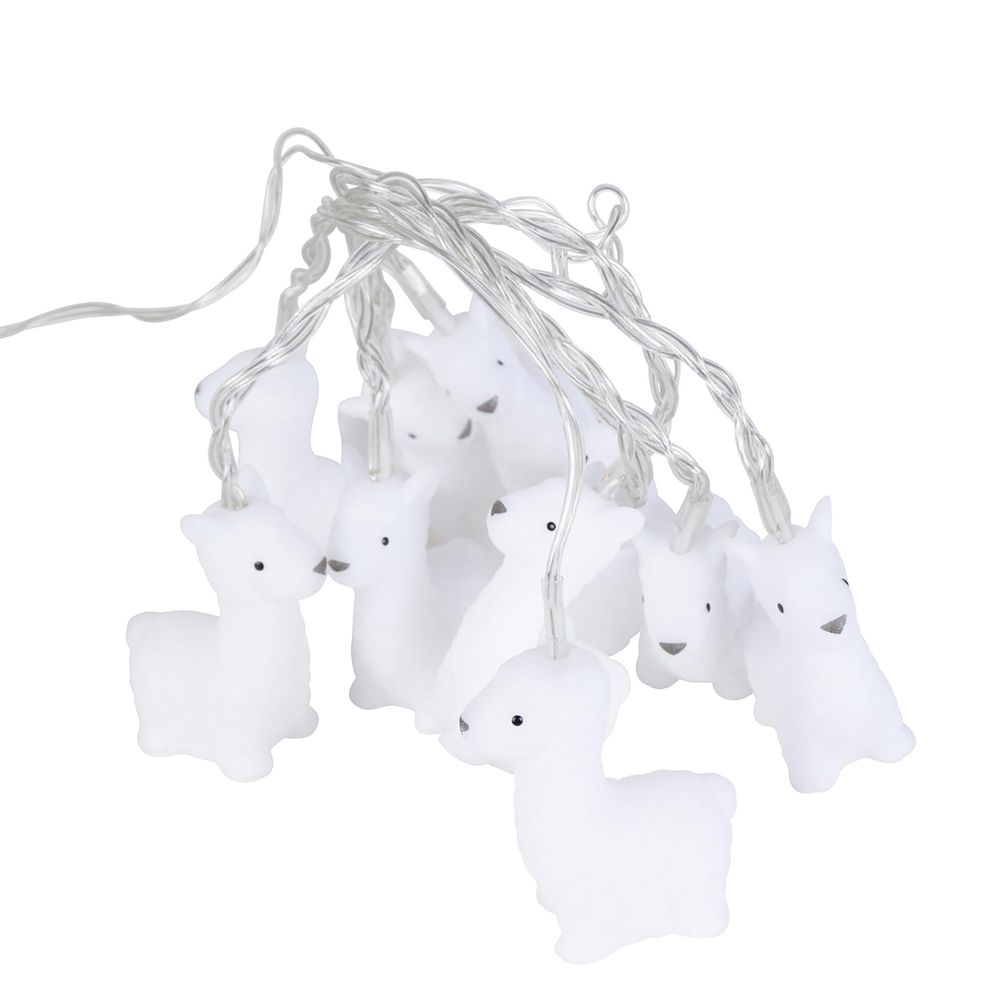 Guirnalda led de 10 luces lama infantil rgb con pila