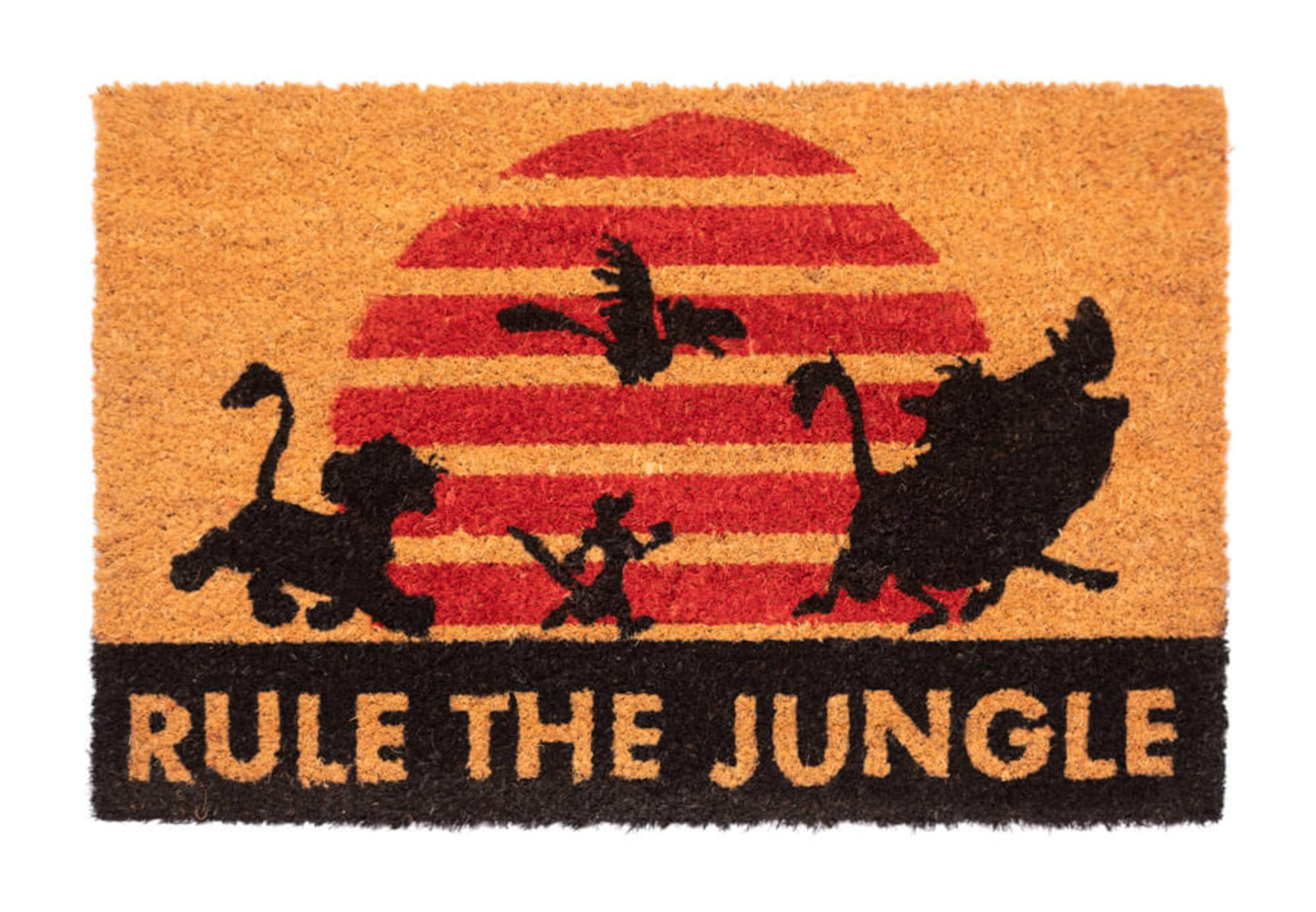 Felpudo coco el rey leon rule the jungle beige, negro, rojo 60 x72 cm