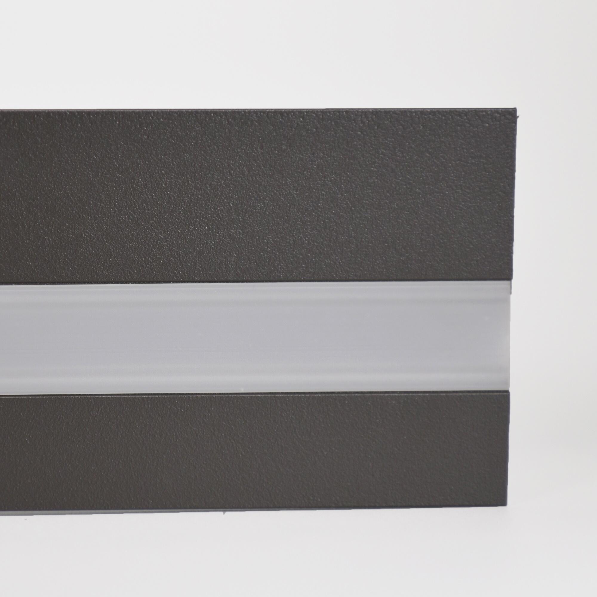 Rodapié led aluminio negro mate 2400x80mm