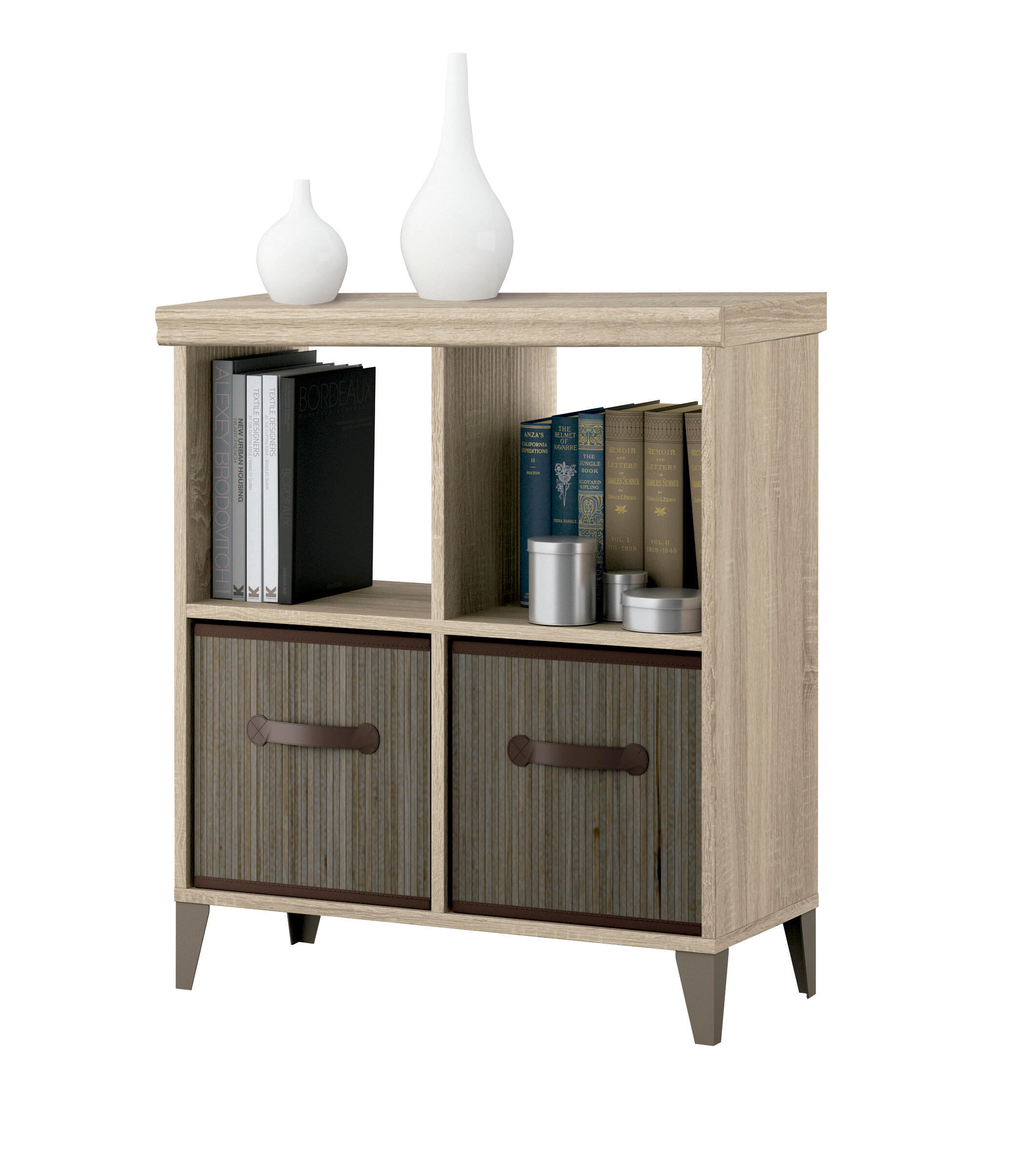 Estantería de madera nordik roble cambrian