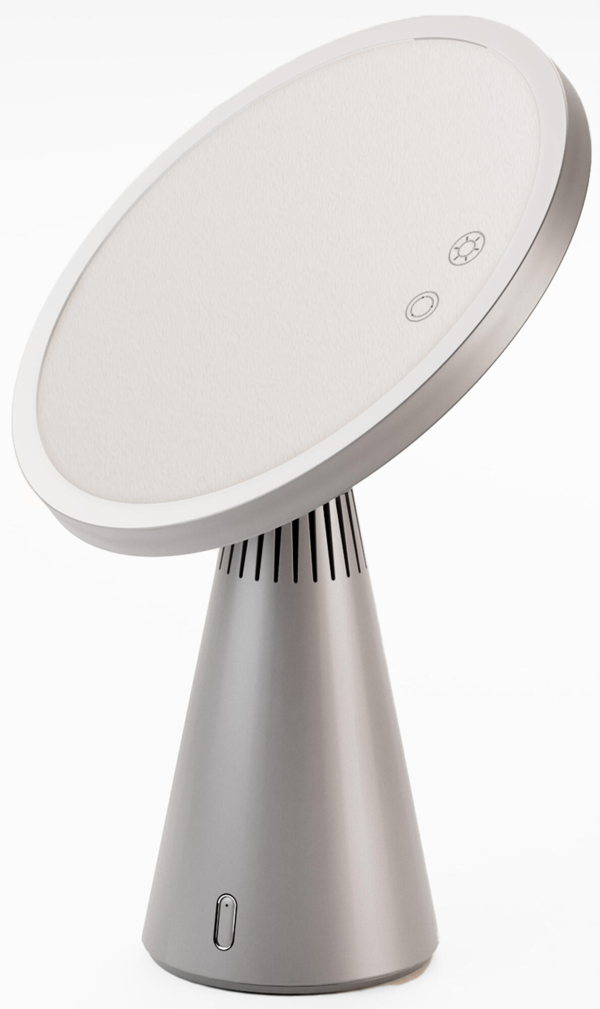Espejo cosmético de aumento con luz x 7 gris / plata