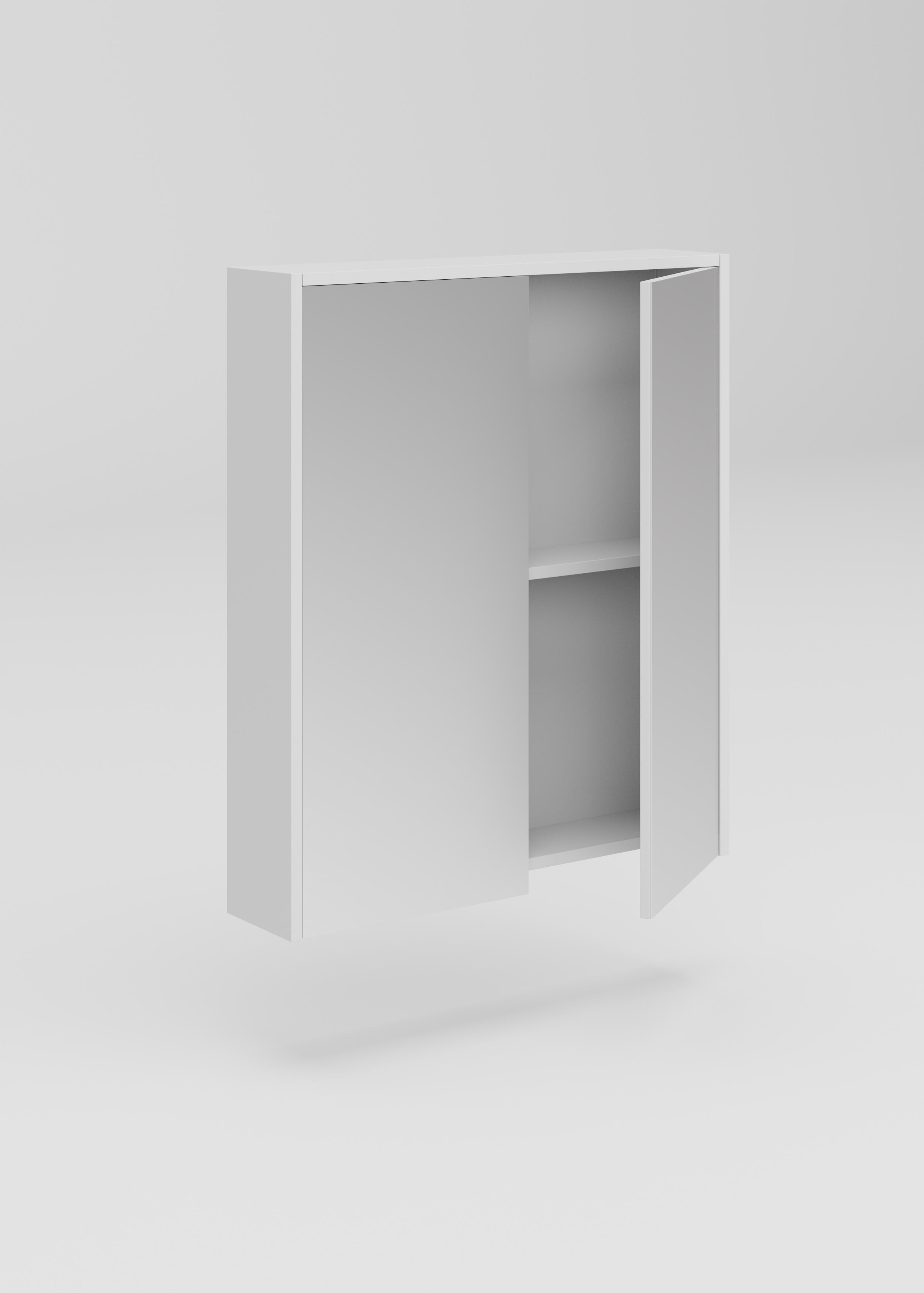 Armario de baño madrid blanco 80x70x10 cm