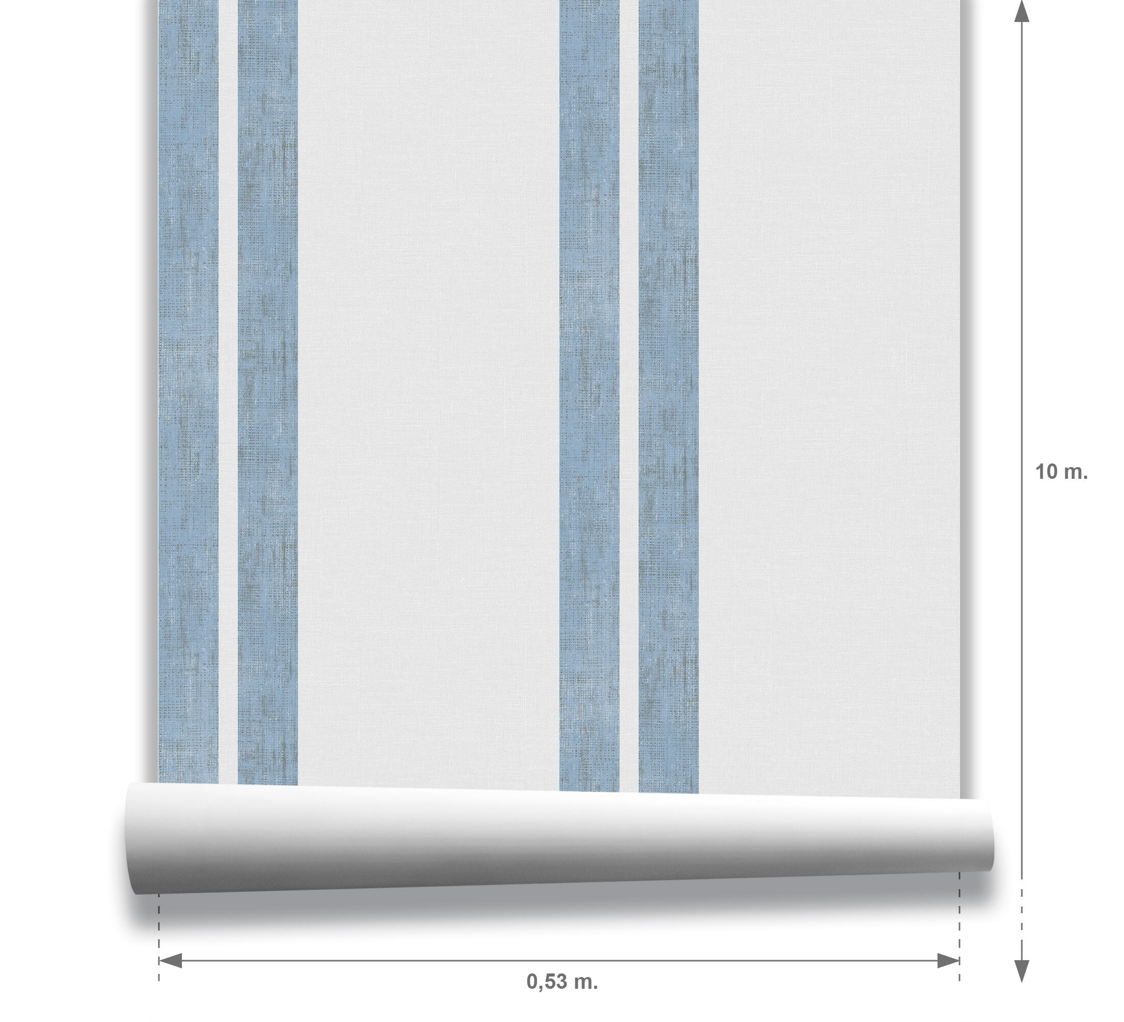 Papel pintado TNT aplicación cola en pared Geométrico Tnt eco 1806-1 rodas strip azul  ICH 53cmx10m limpìeza con paño húmedo - 4