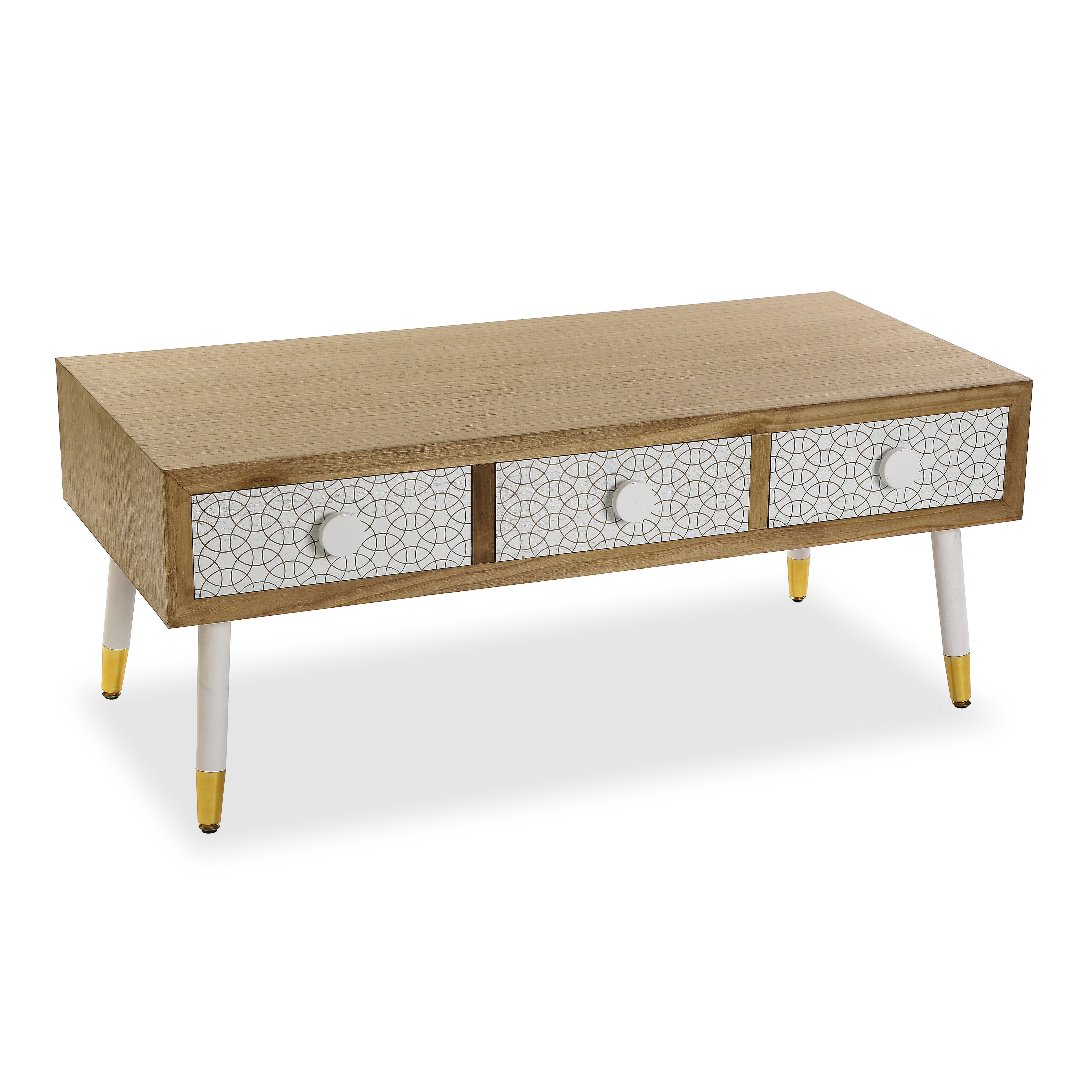 Mueble de televisión de madera dune color marrón de 43x107x50cm