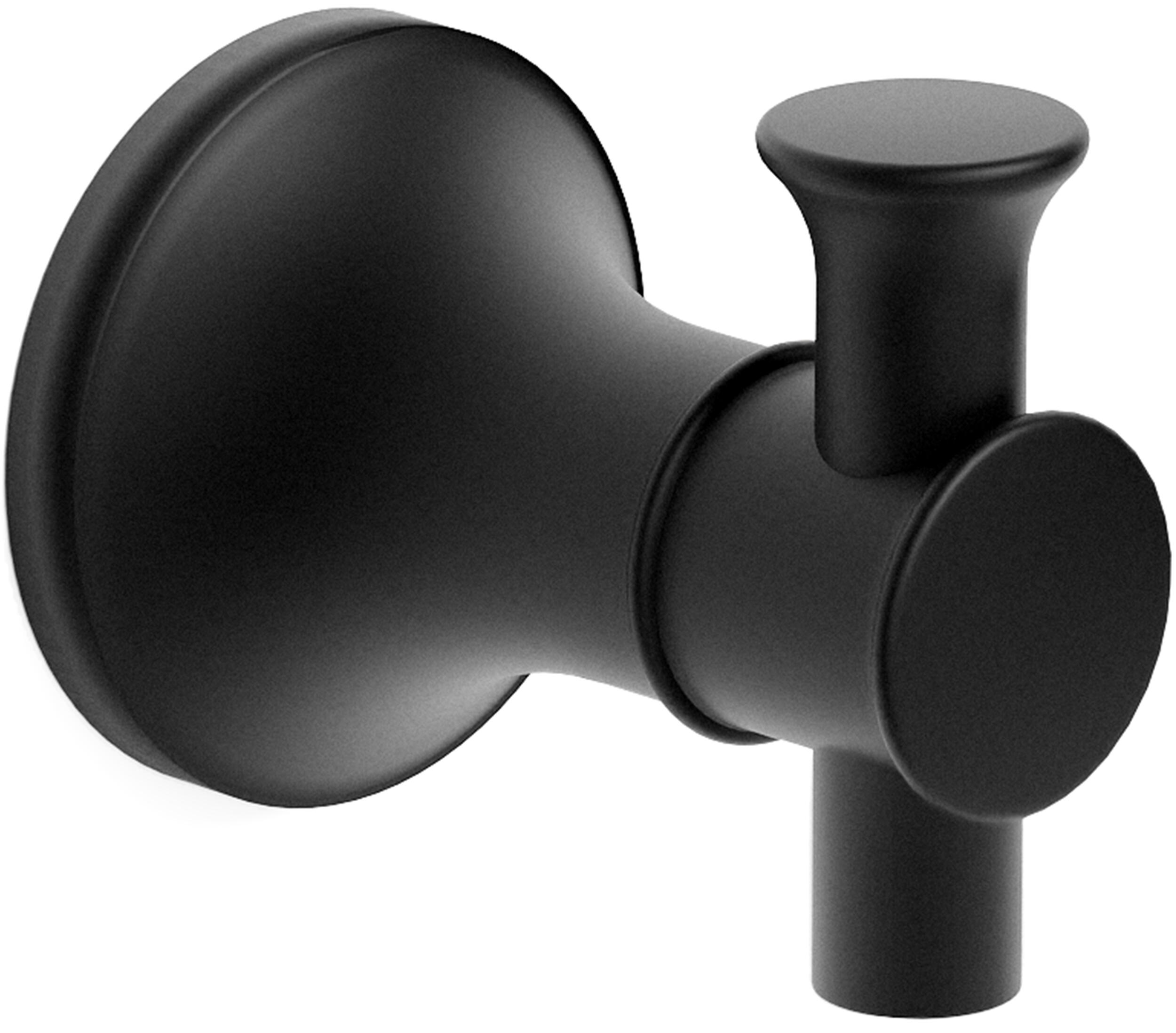 Percha/perchero cardiff negro con 1 gancho
