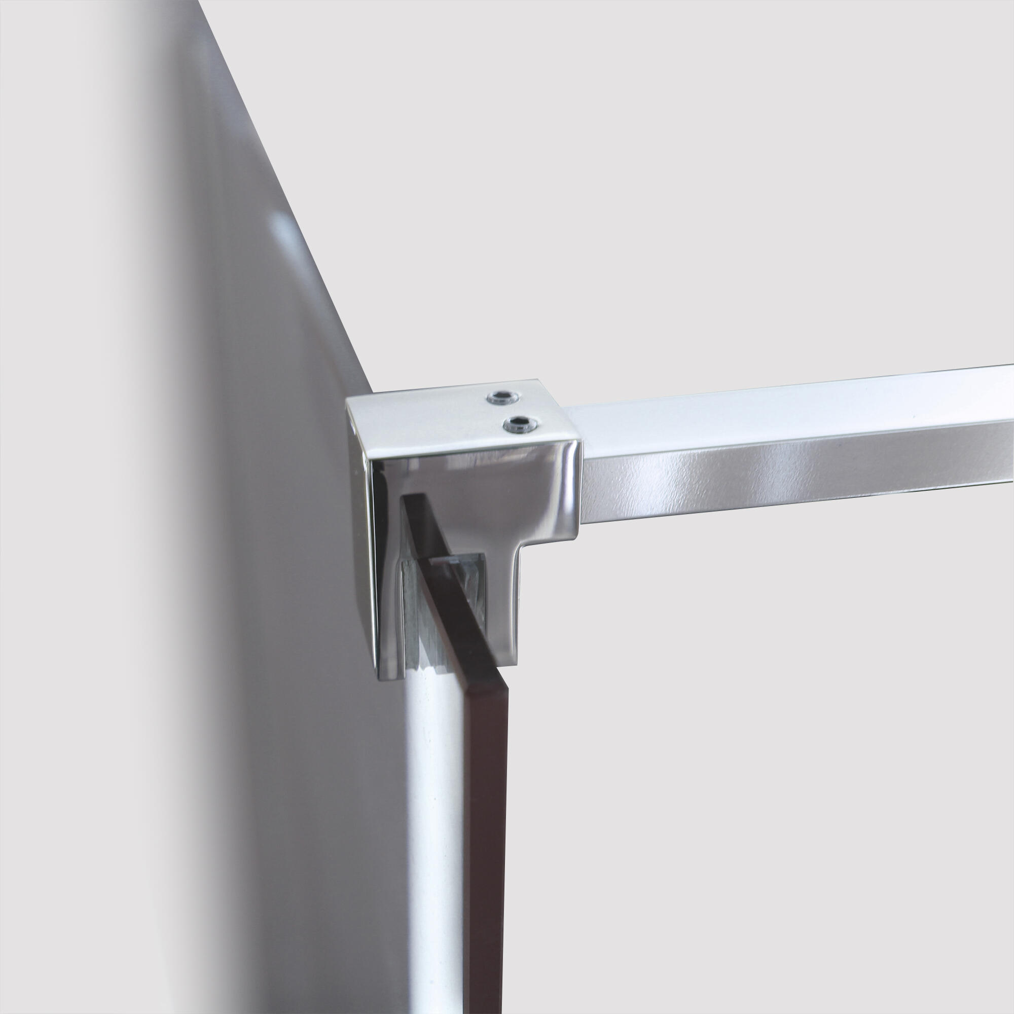 Mampara de ducha fija transparente Onix perfil aluminio cromo (89-90)x195 cm cristal 8mm reversible antical - 6
